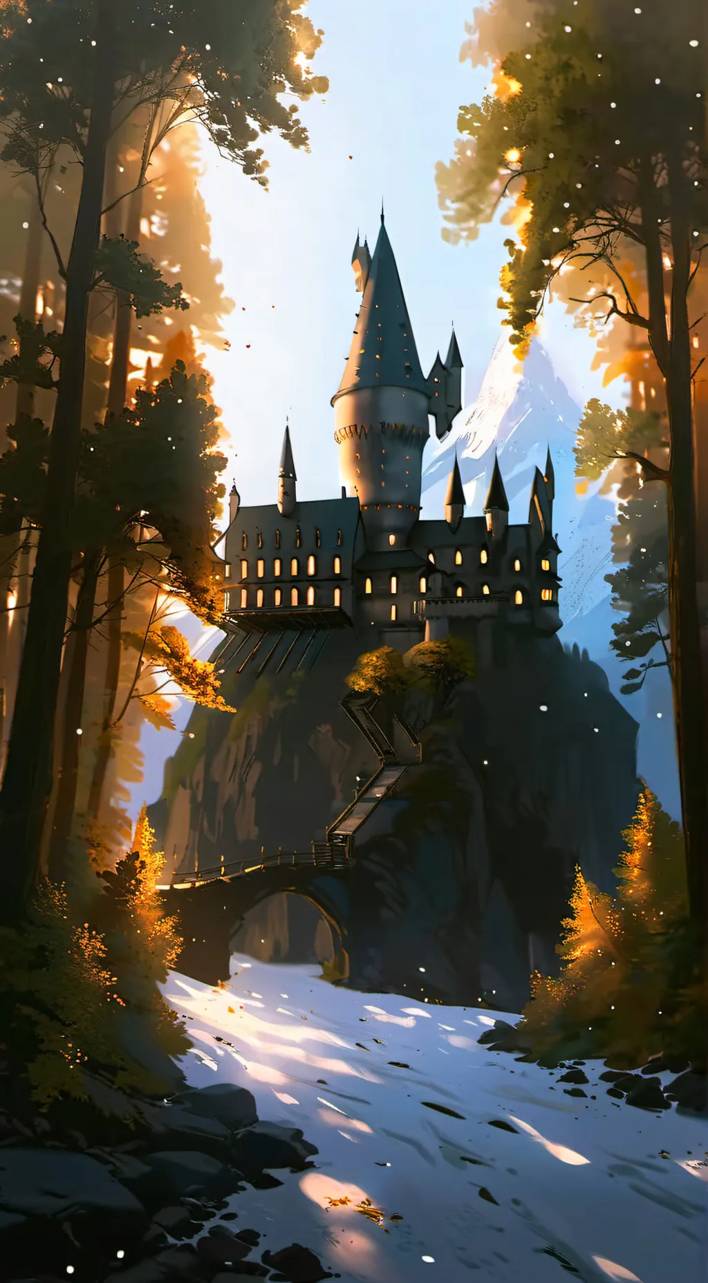 ai character: Hogwarts  background