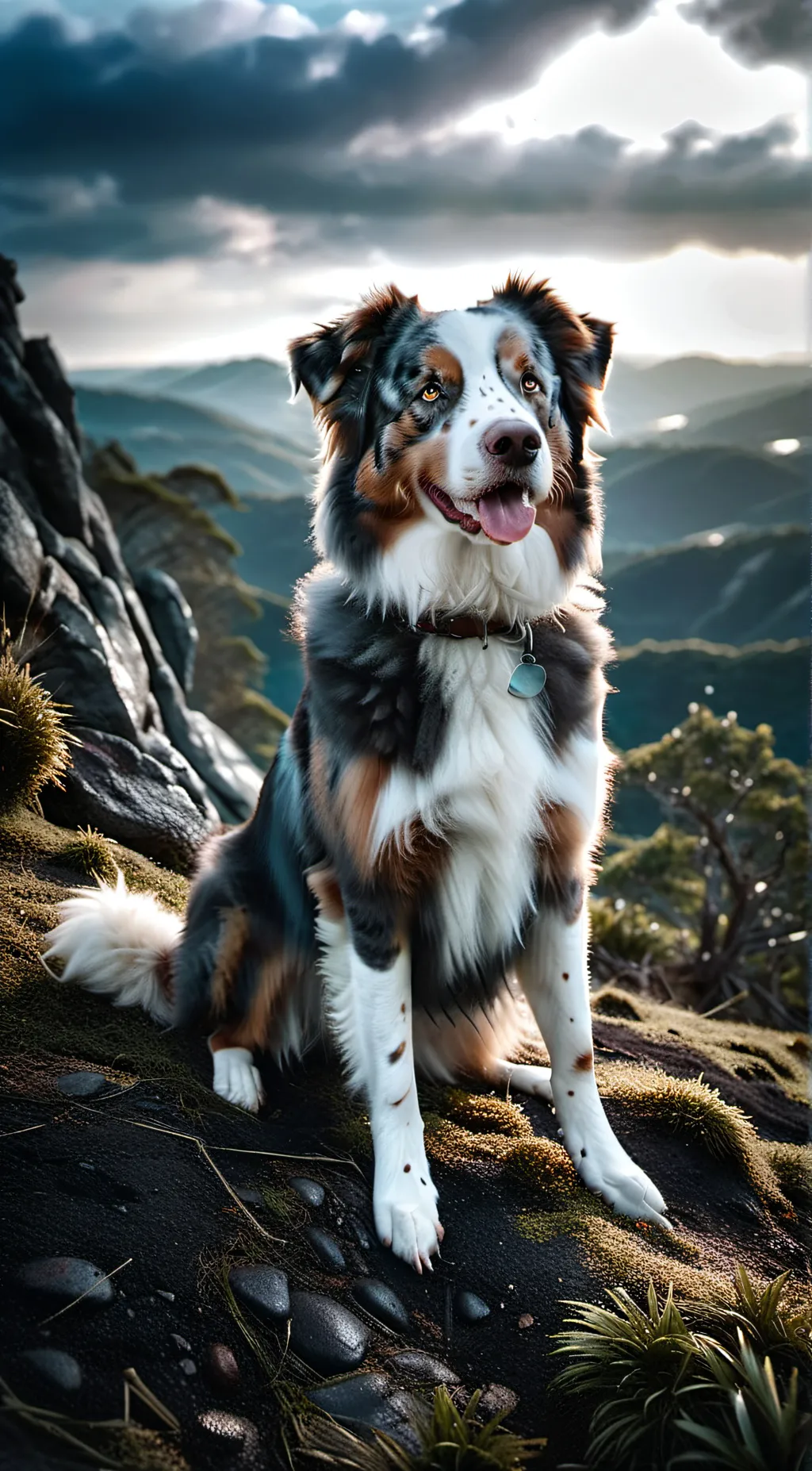 ai character: smile dog background