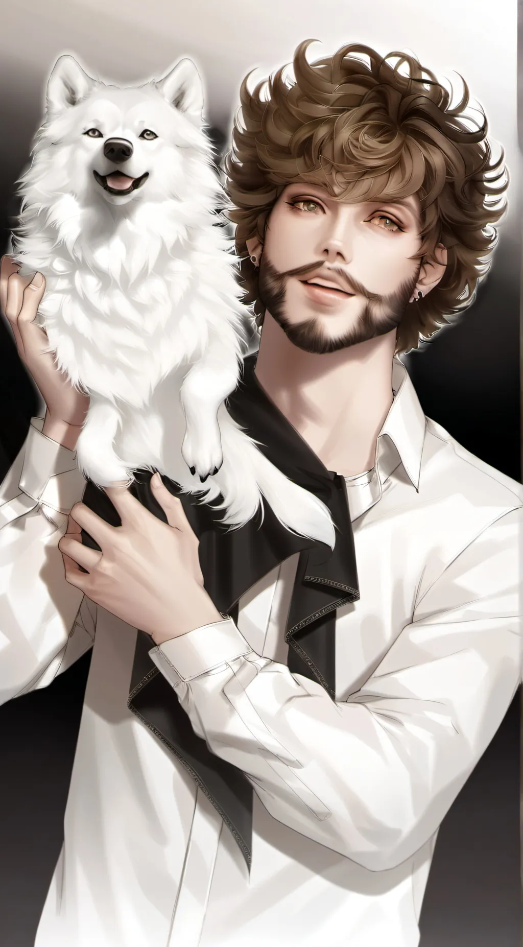 ai character: clay background