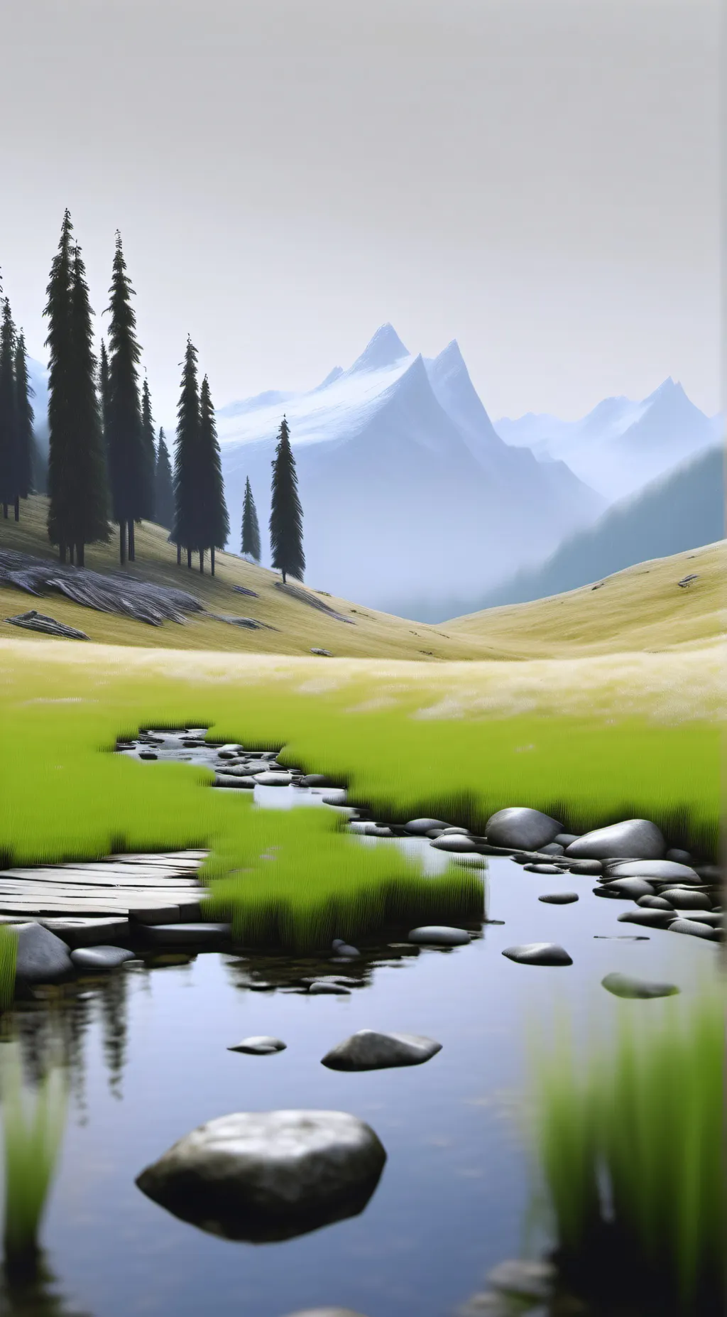 ai character: nice grass background