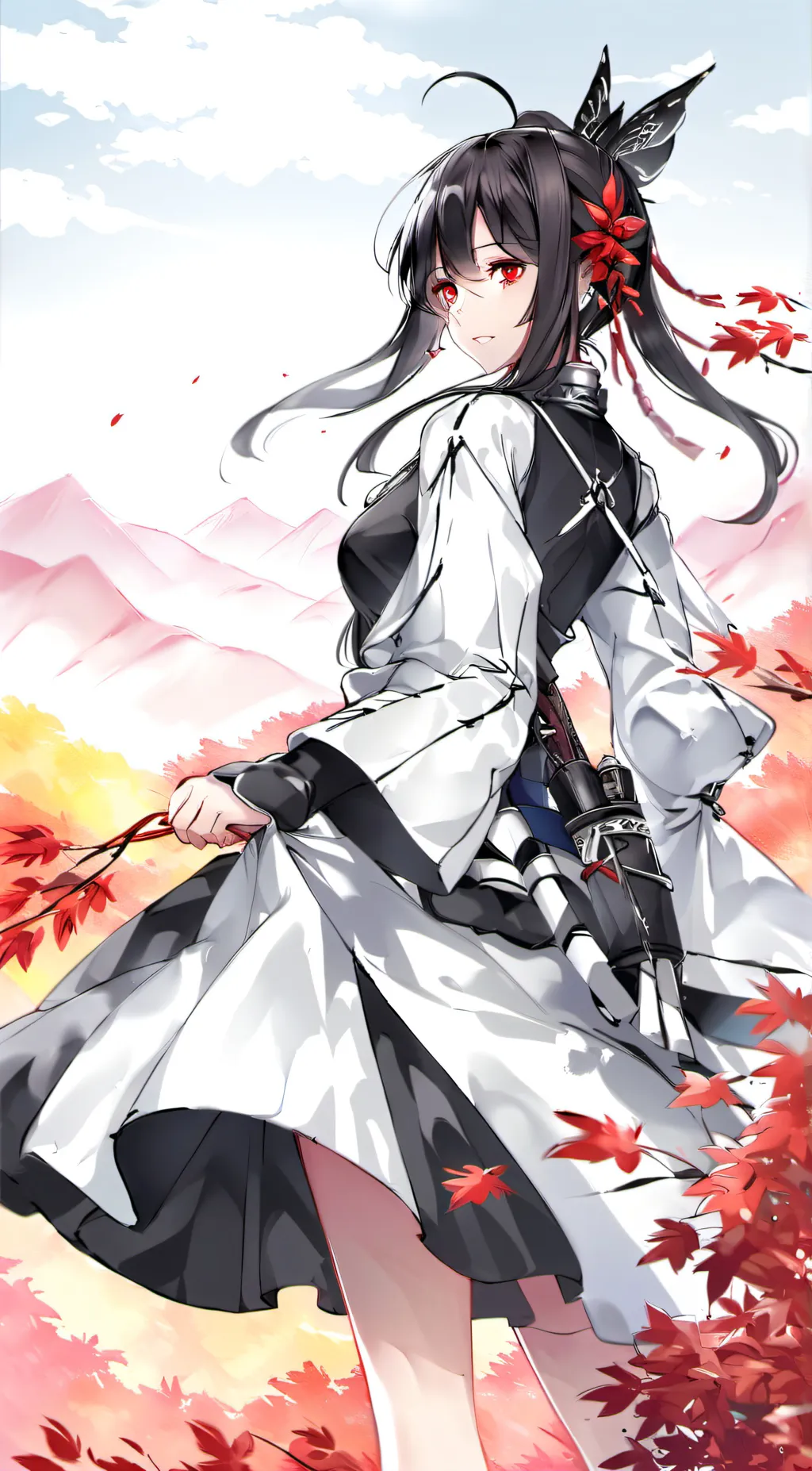 ai character: Autumn background