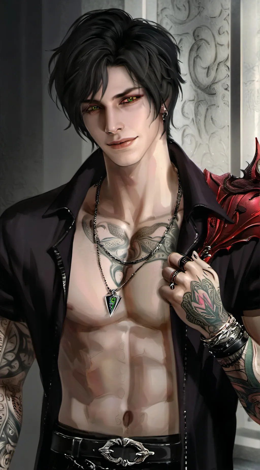 ai character: V (from DMC5) background