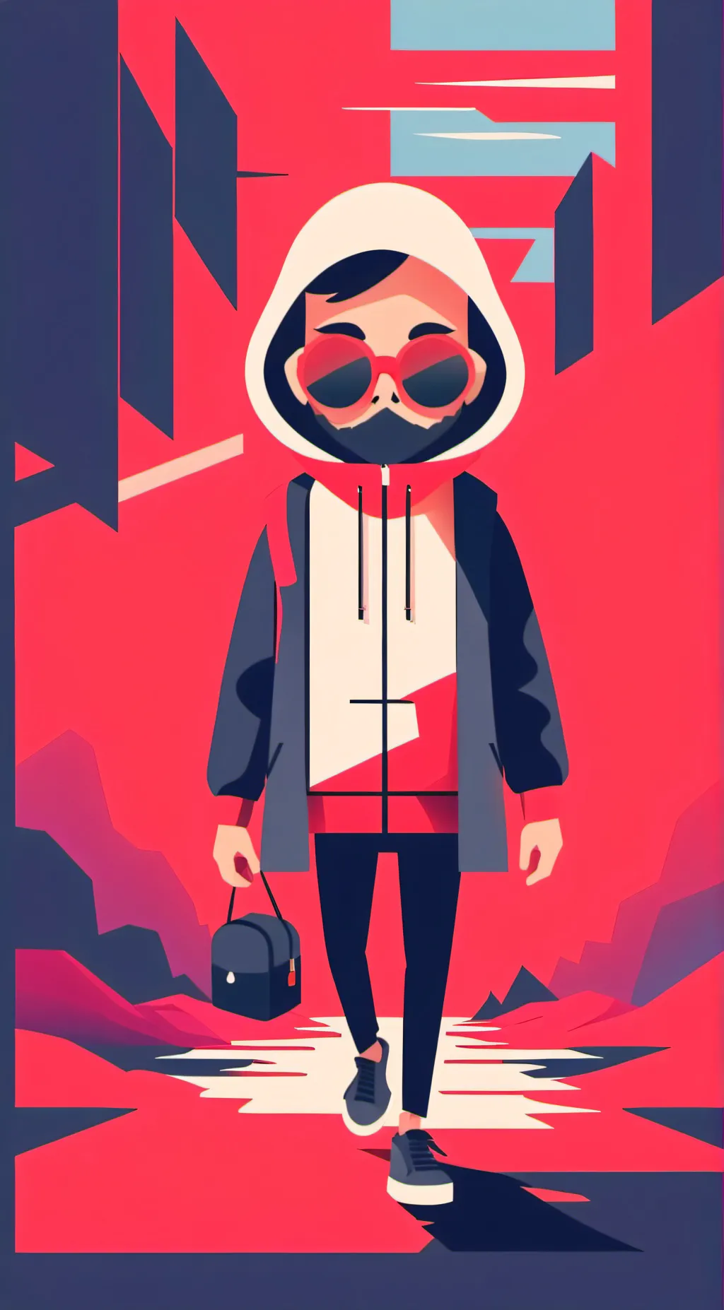 ai character: vender background
