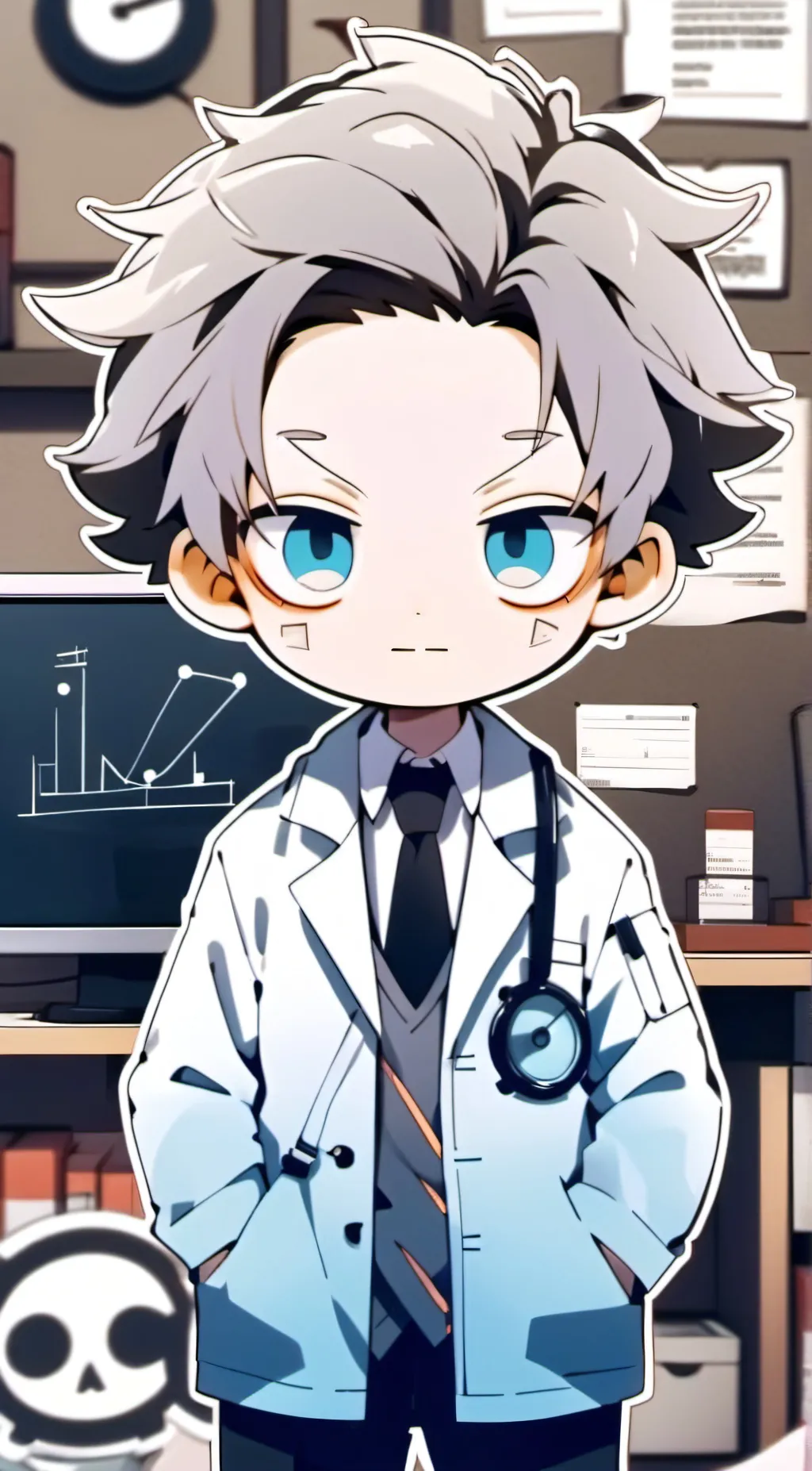 ai character: plushie scientist background