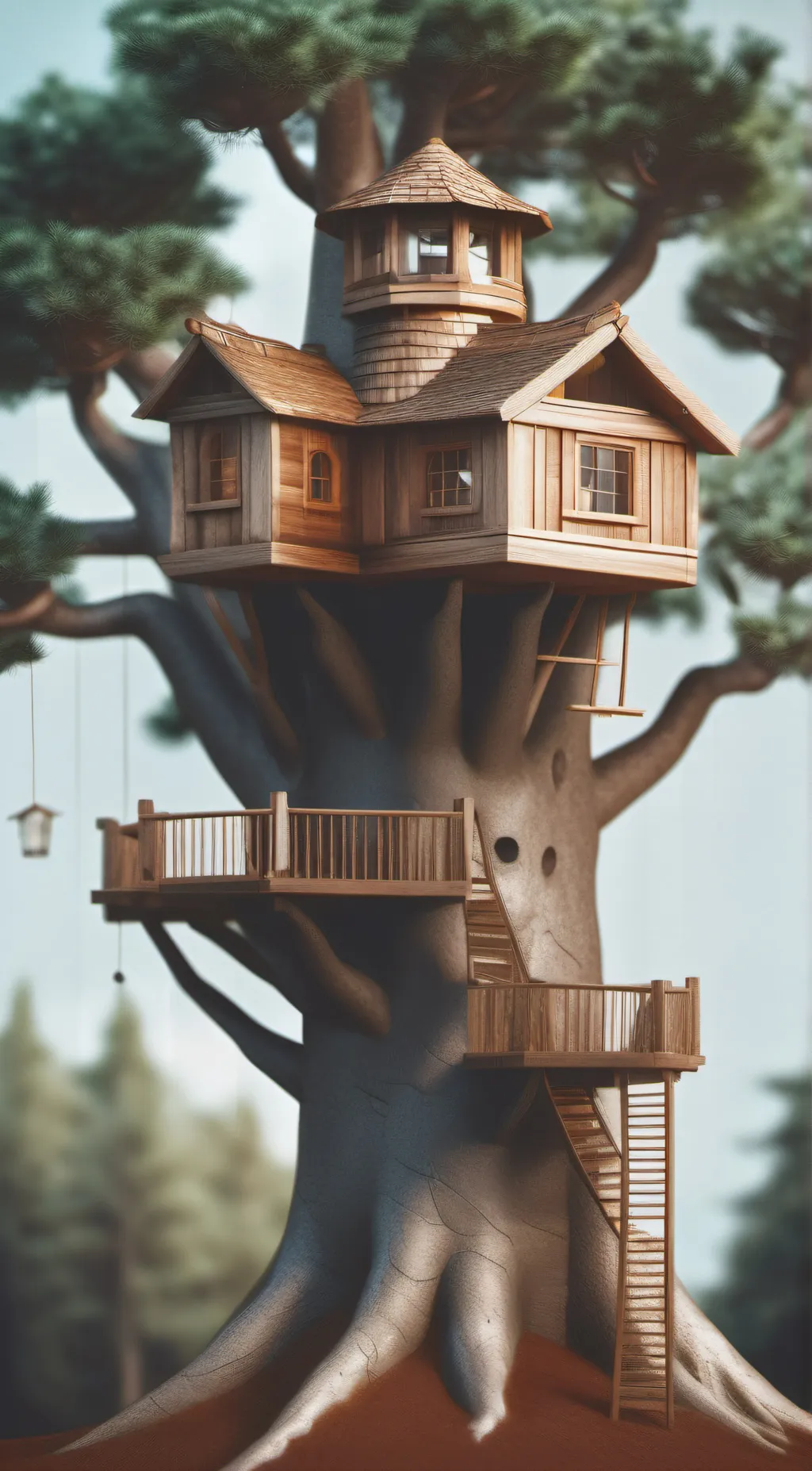 ai character: Treehouse background