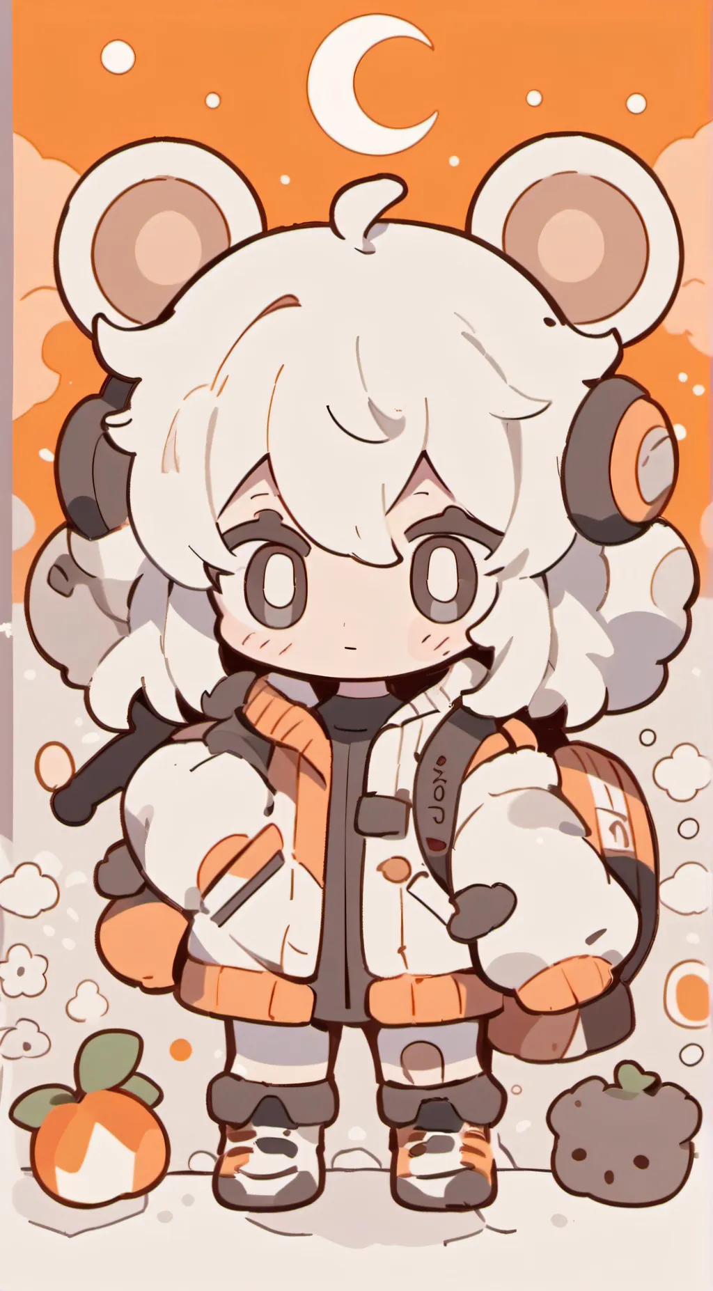 ai character: a cute guy background