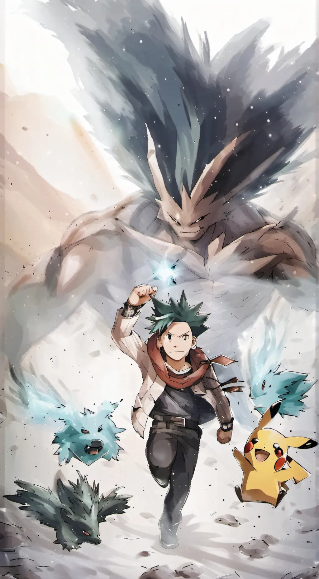 ai character: MHA X POKEMON  background