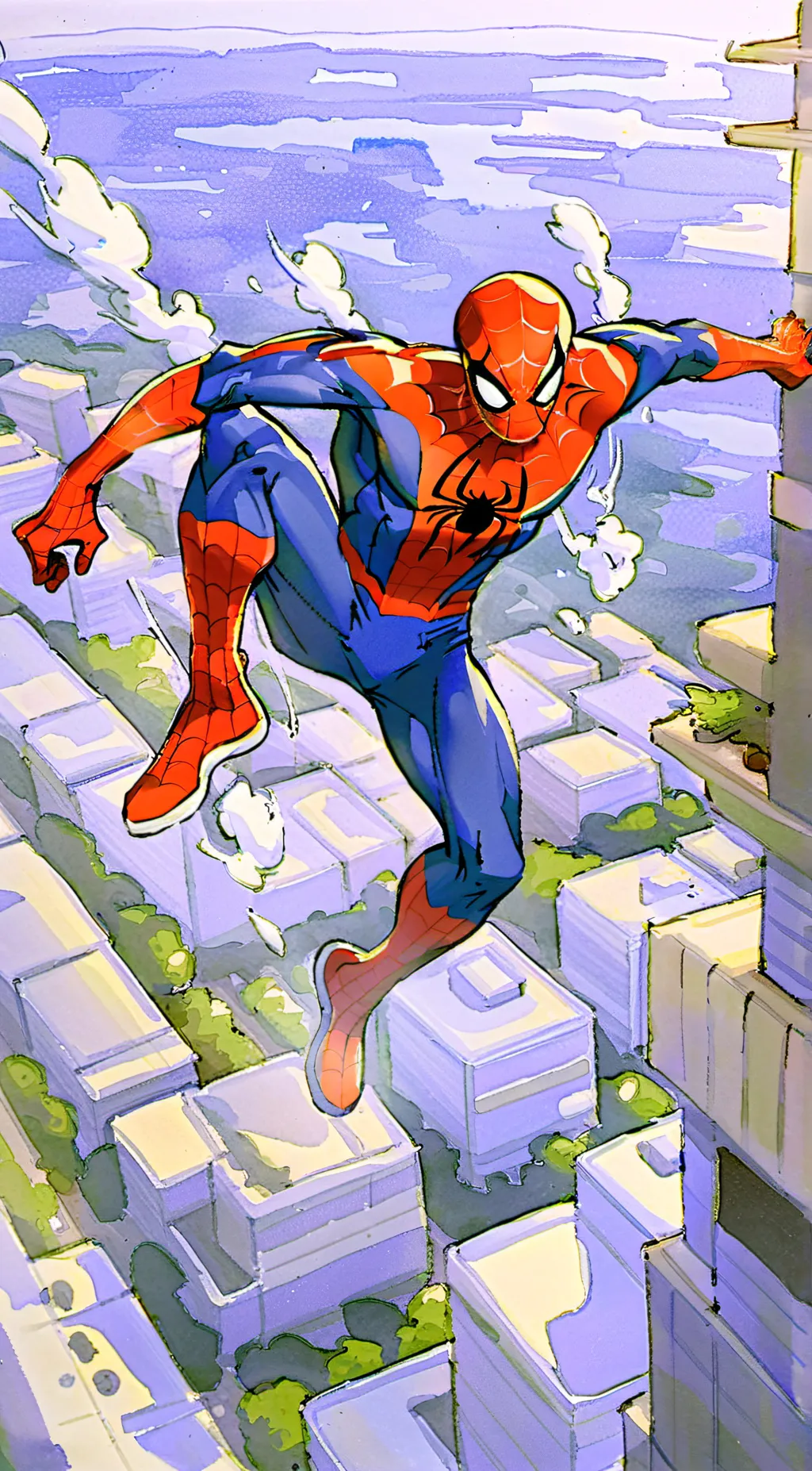 ai character: Spider man background