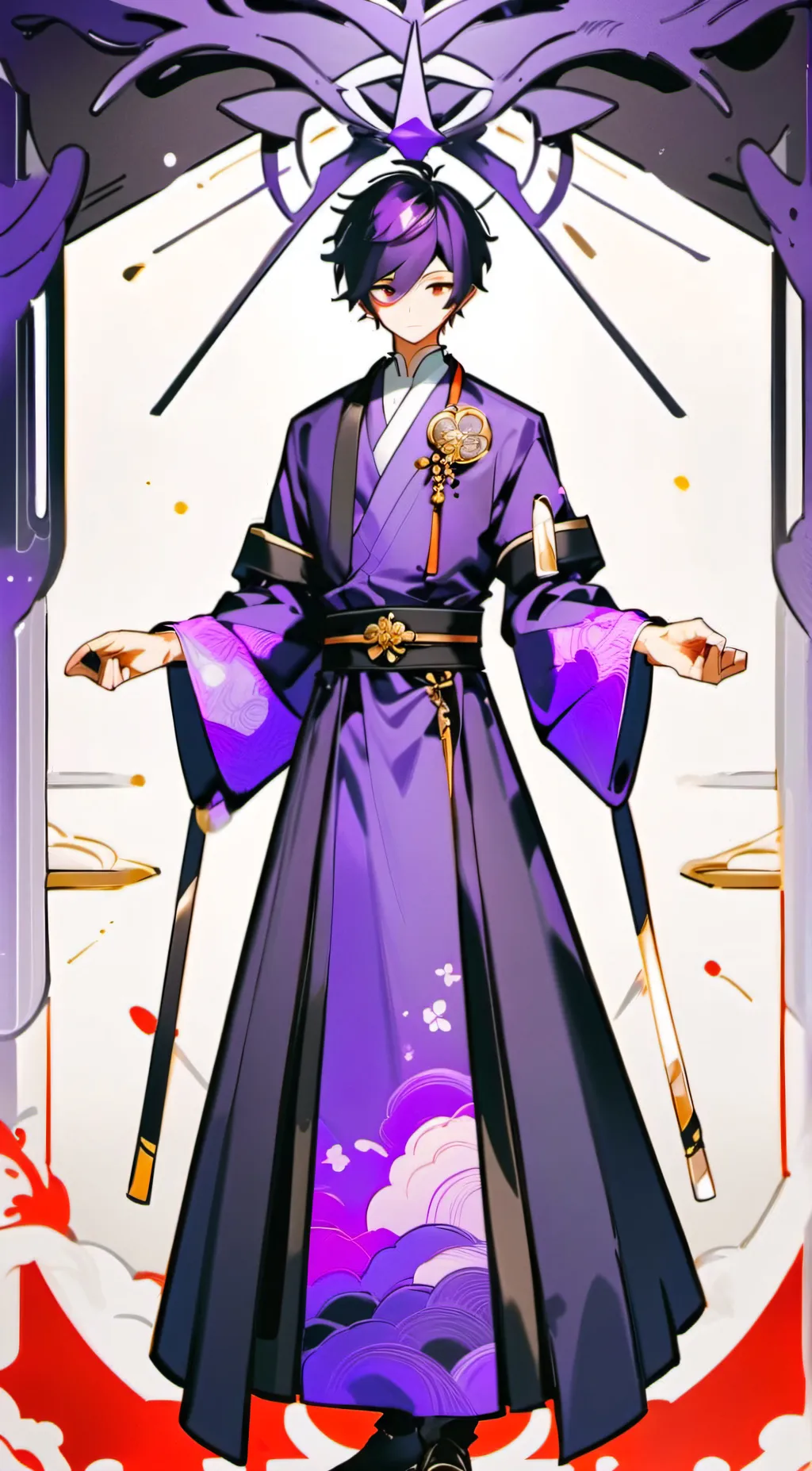 ai character: lilac background