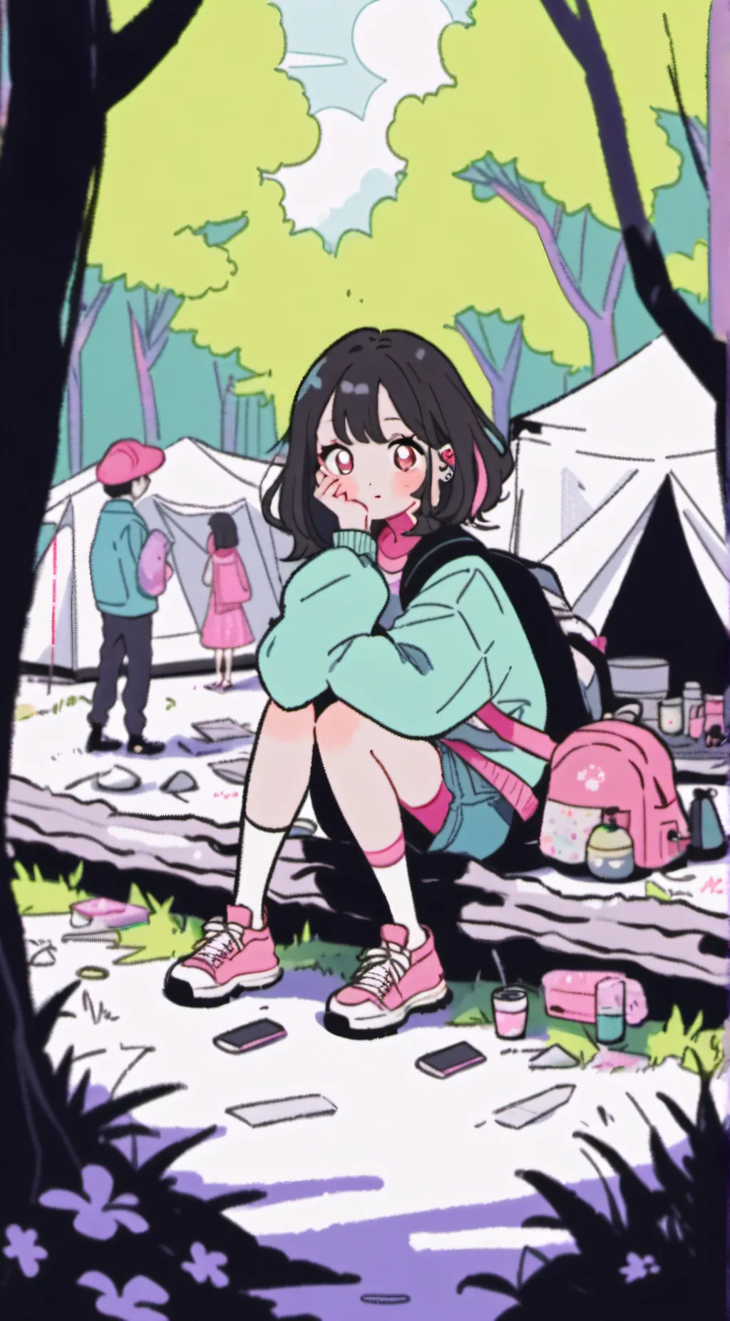 ai character: Diarrhea girl background