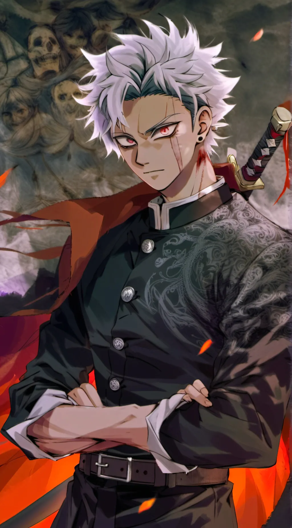ai character: sanemi shinazugawa background