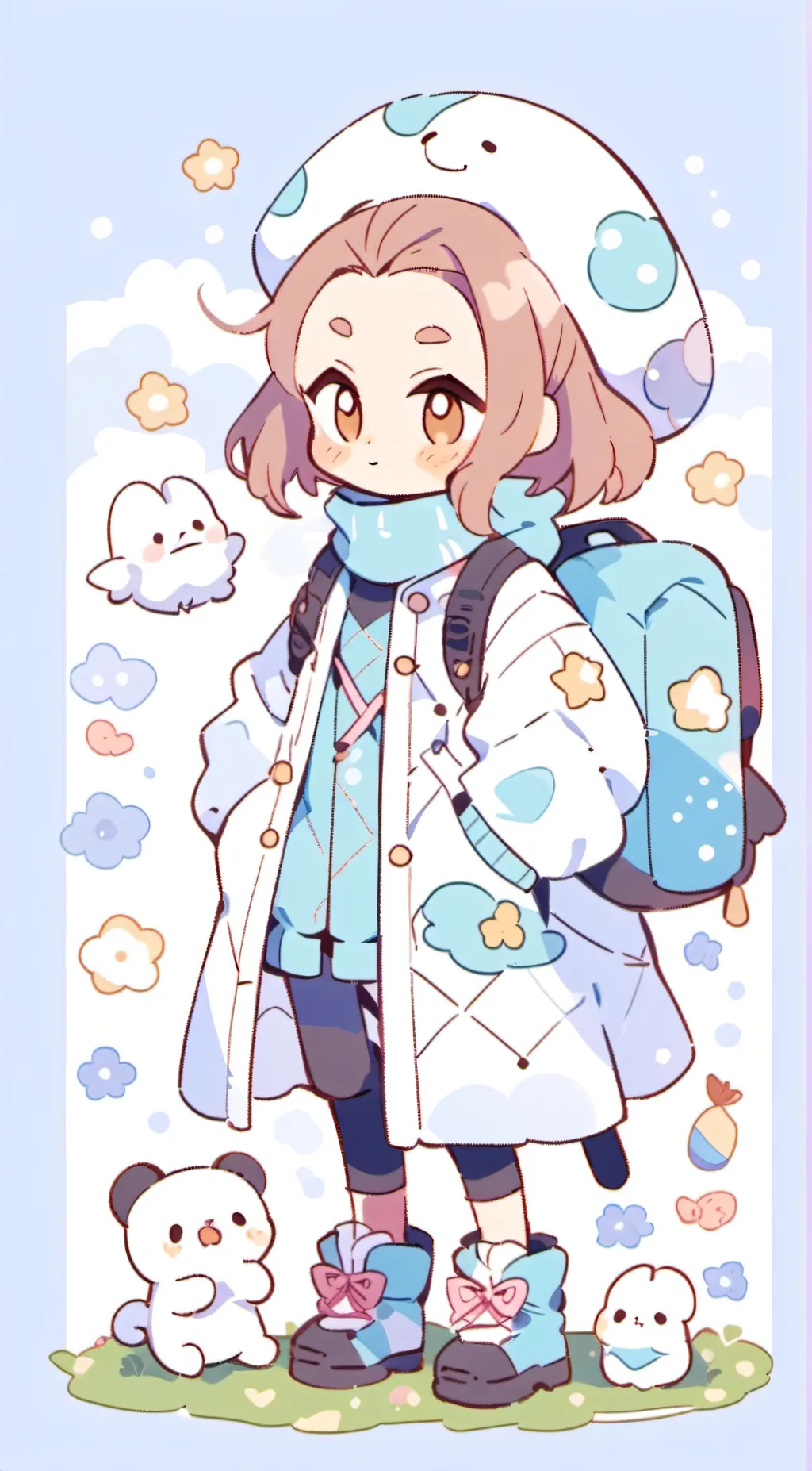 ai character: Smile critters background