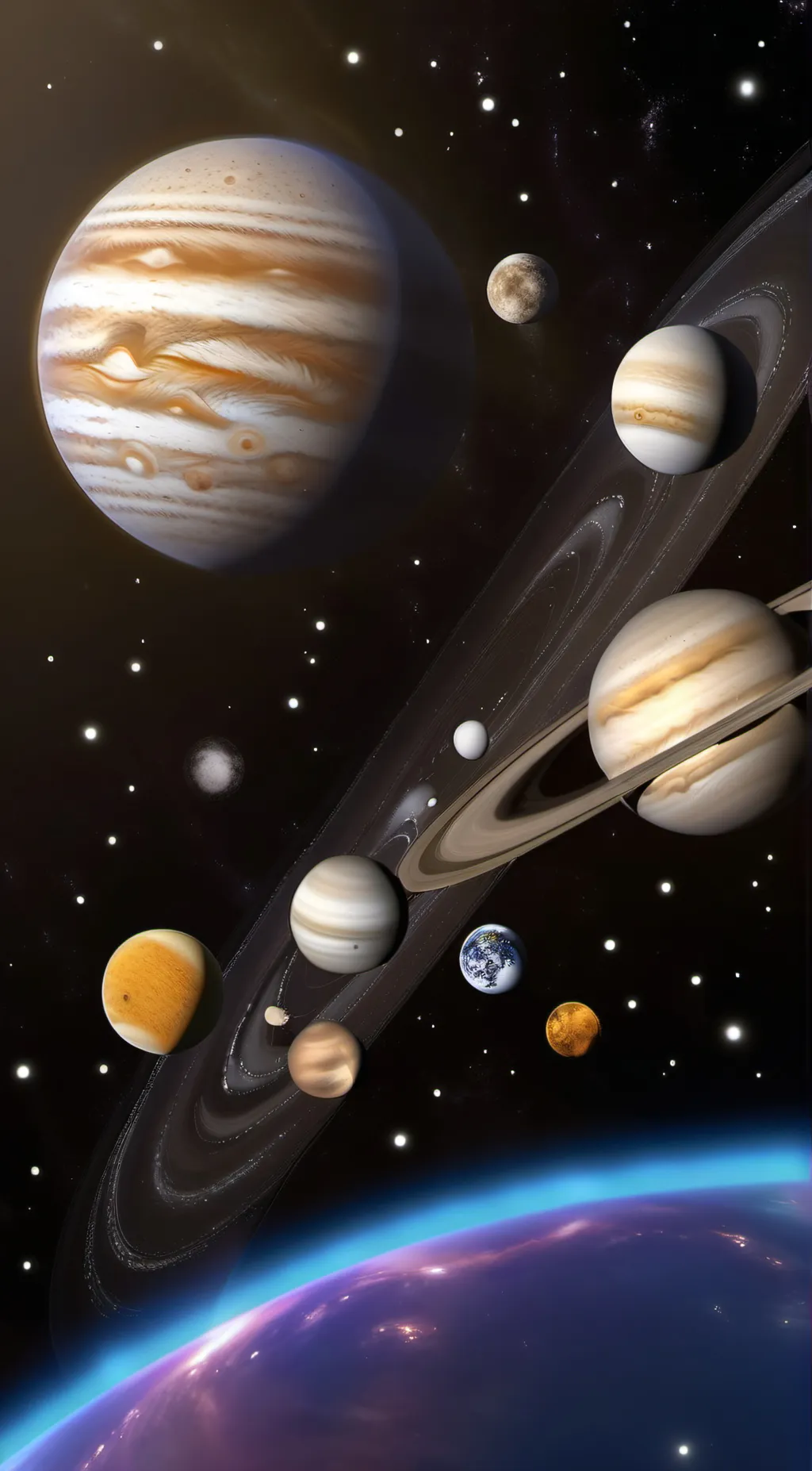 ai character: Solar system background