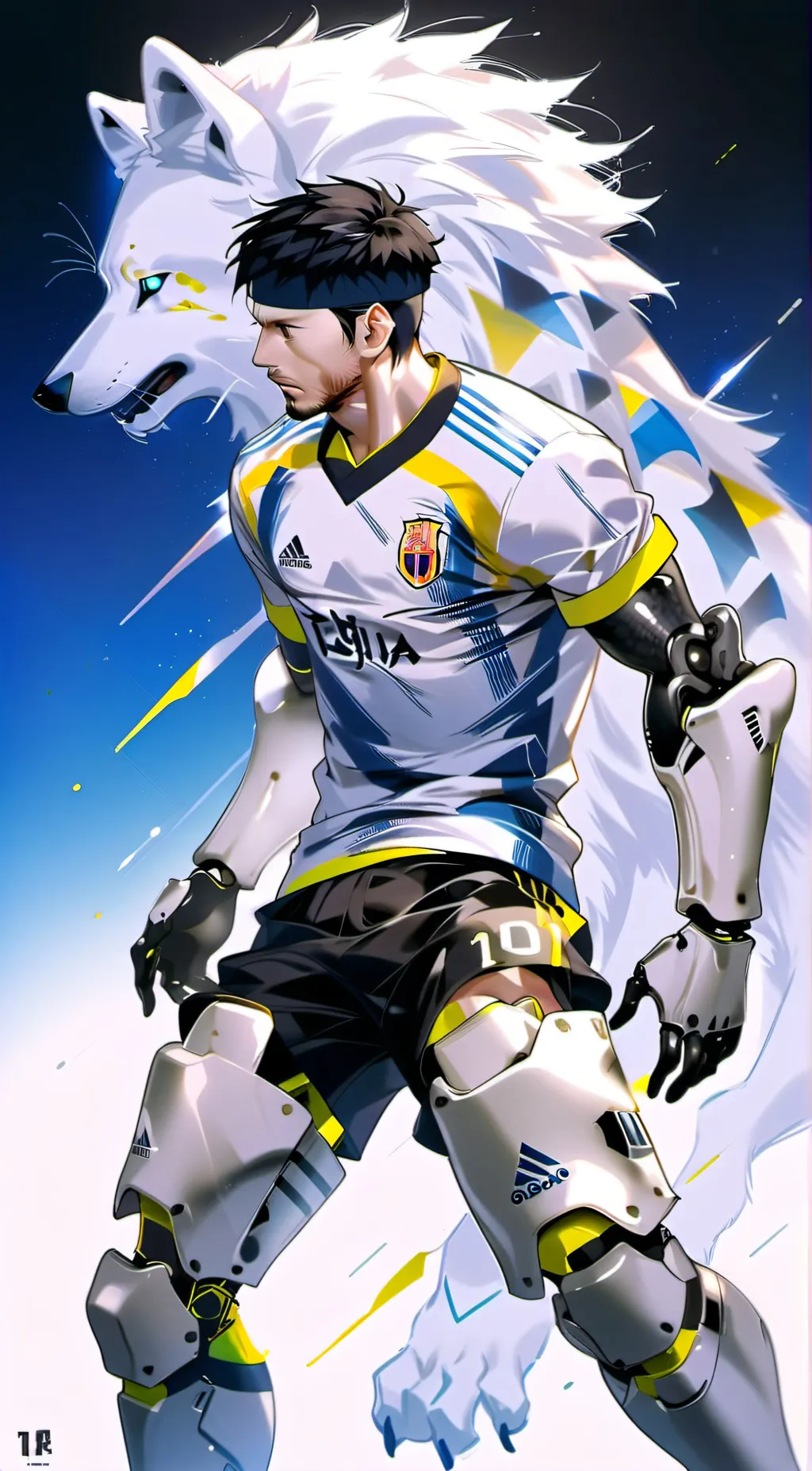 ai character: messi wolf background