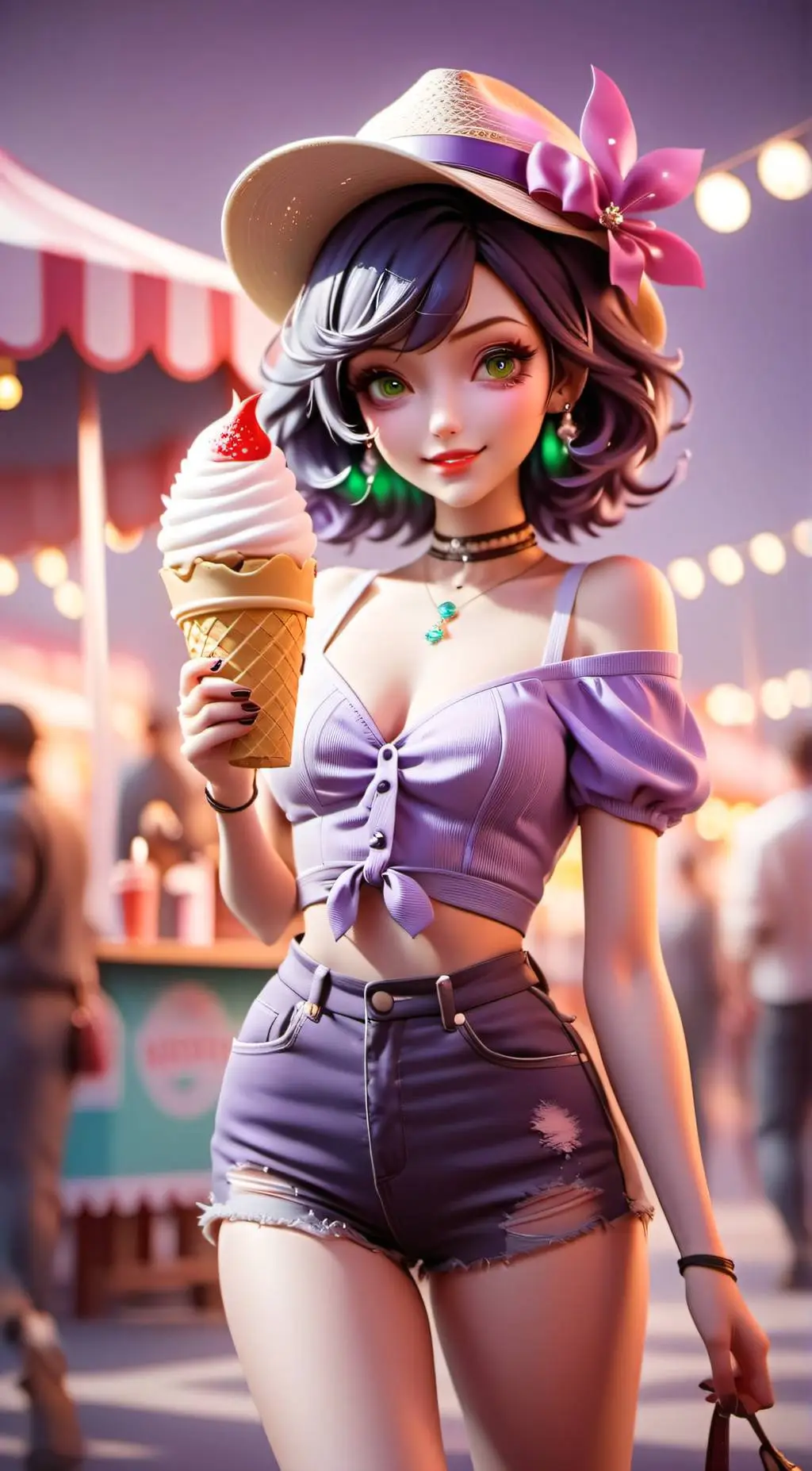 ai character: 🍭 Narrlequin 👑 background