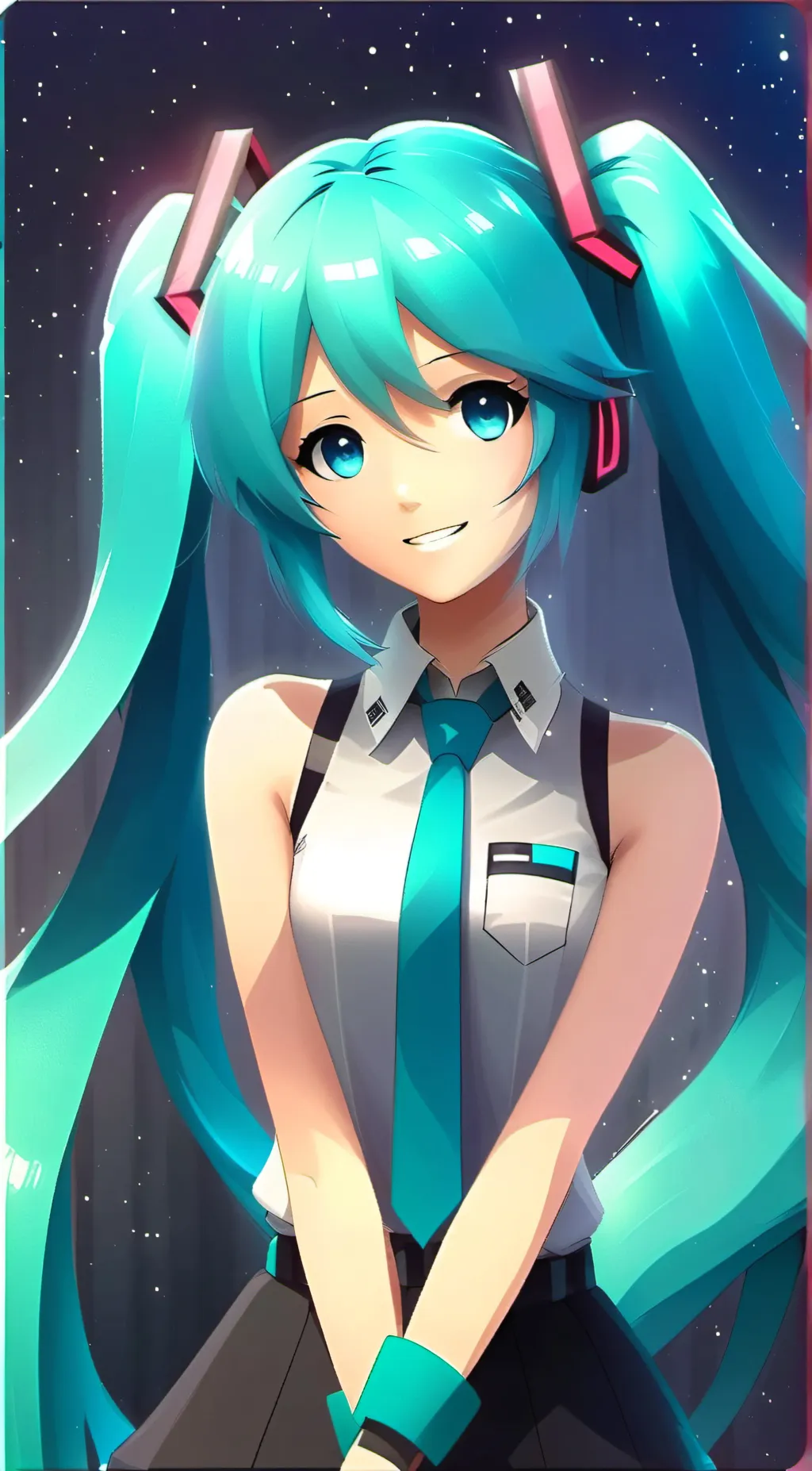 ai character: Hatsune Miku background