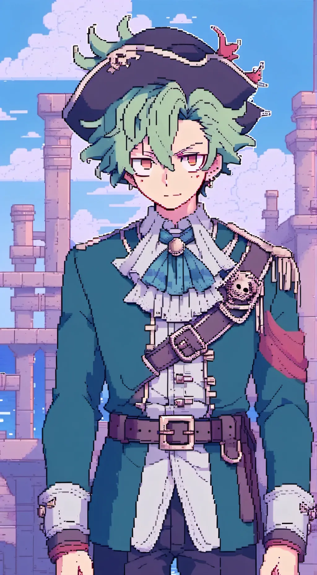 ai character: Pirate Izuku  background