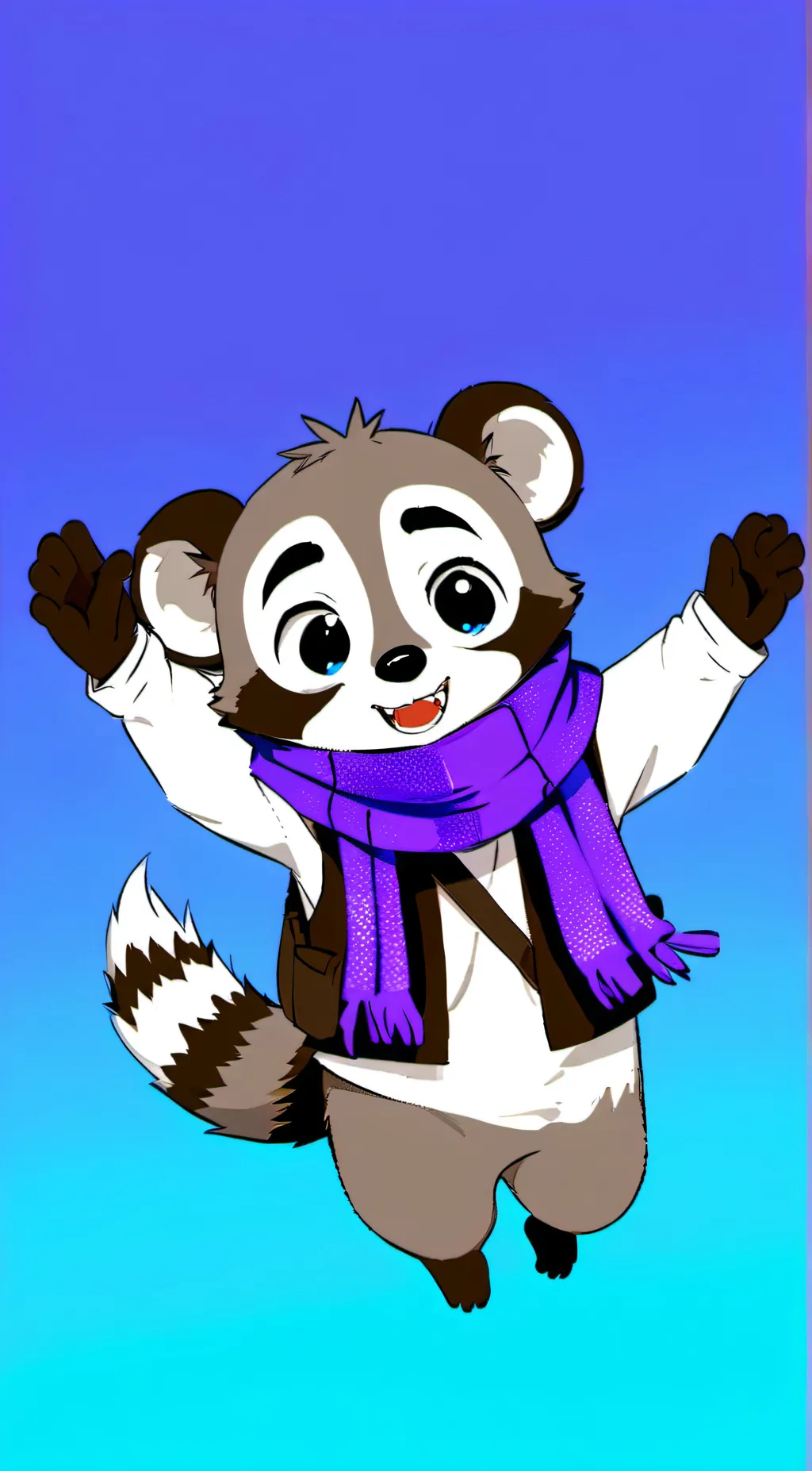 ai character: Rambley raccoon background