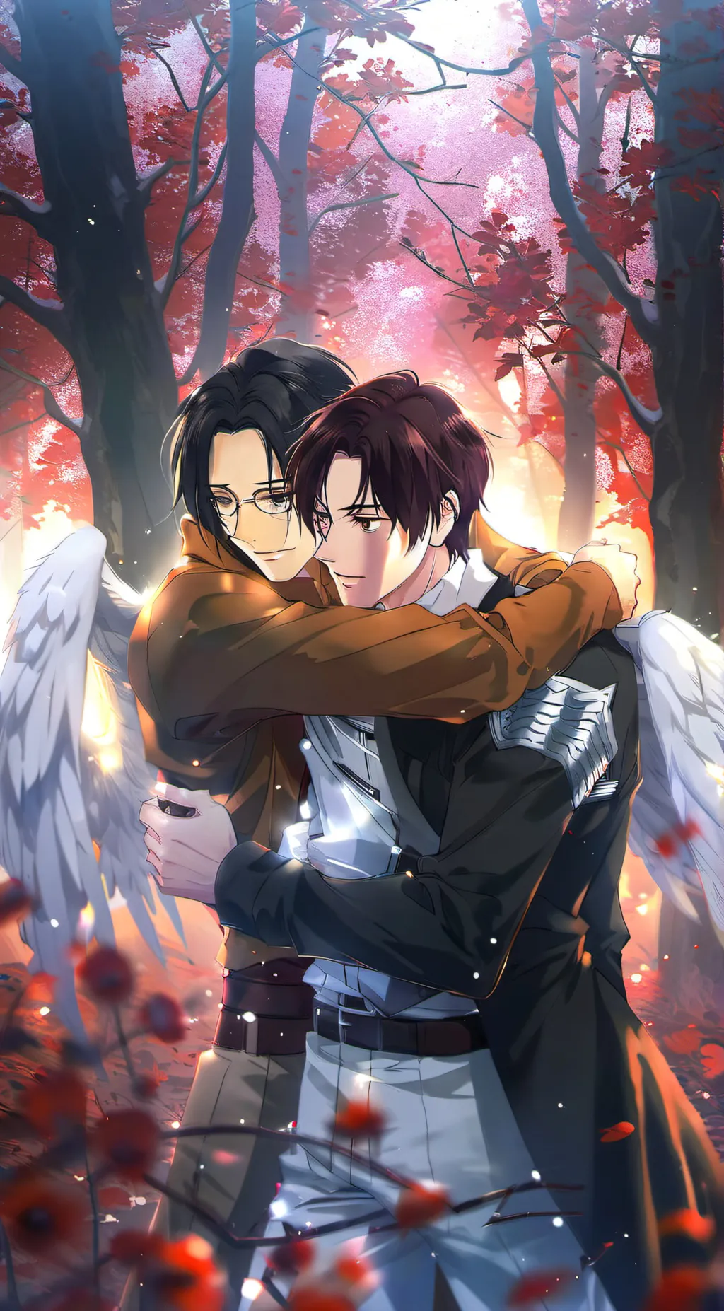 ai character: Hange X Levi  background