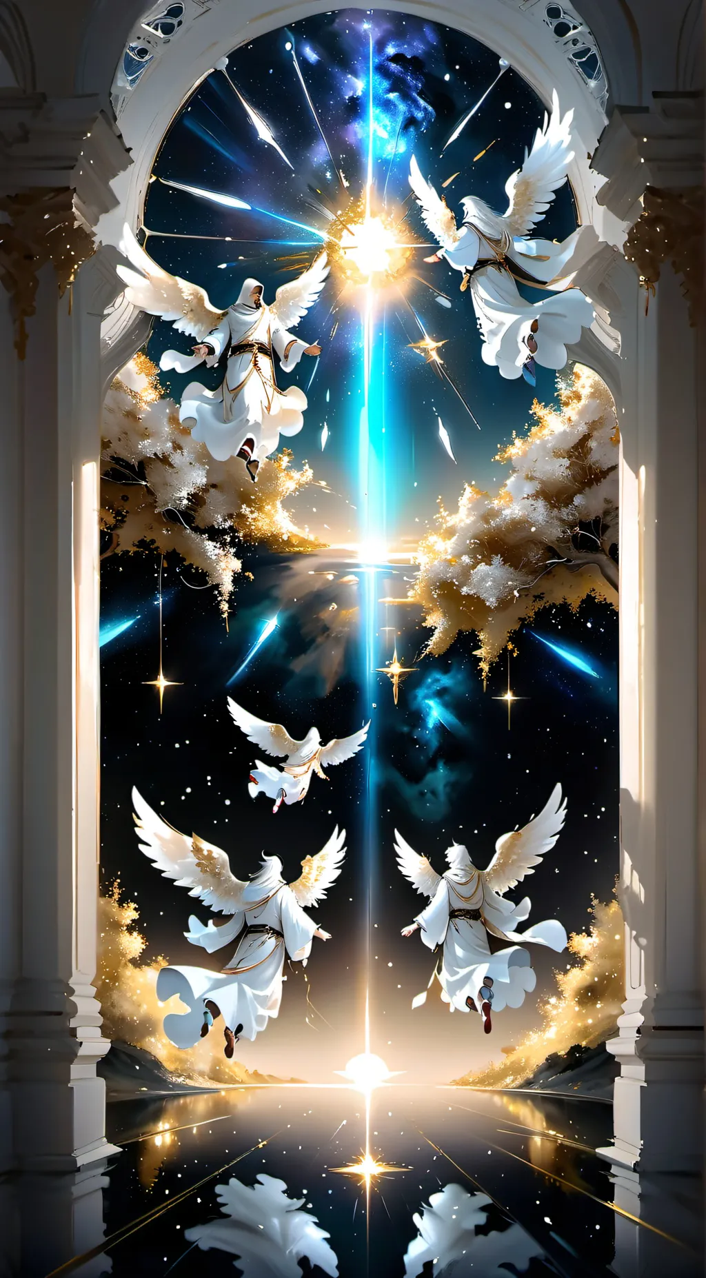ai character: Past heaven background
