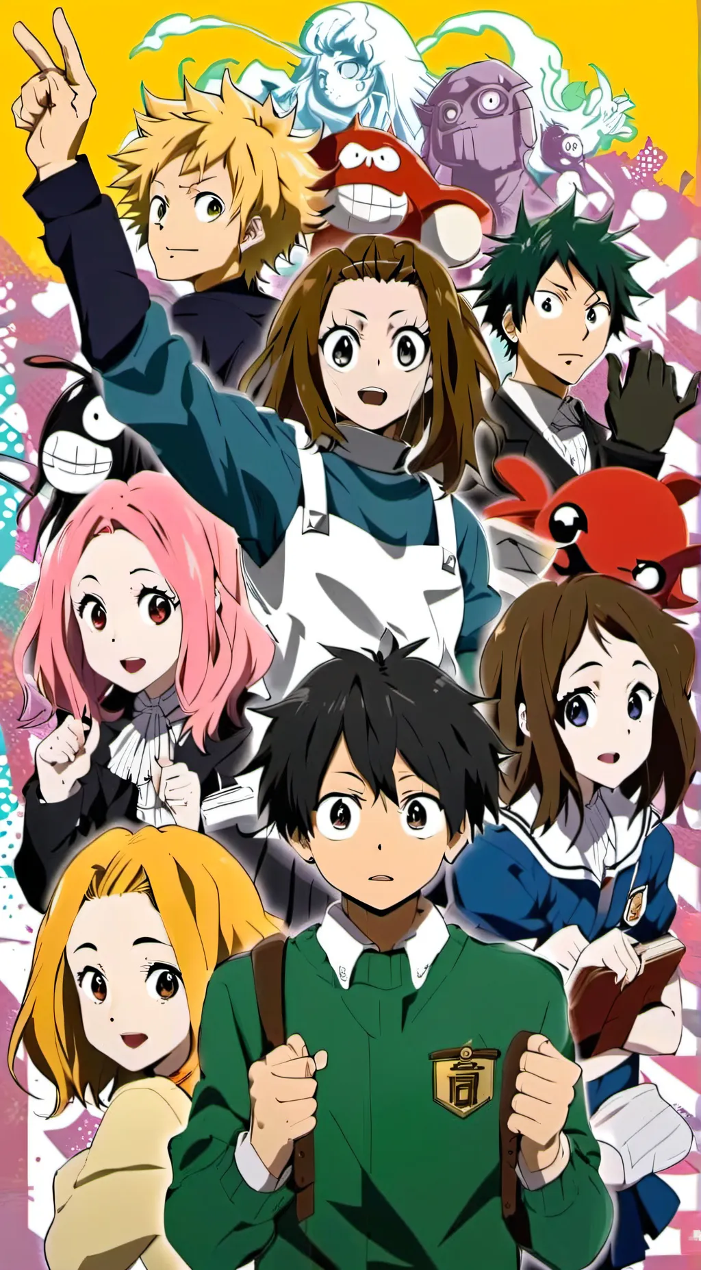 ai character: MHA sleep over background
