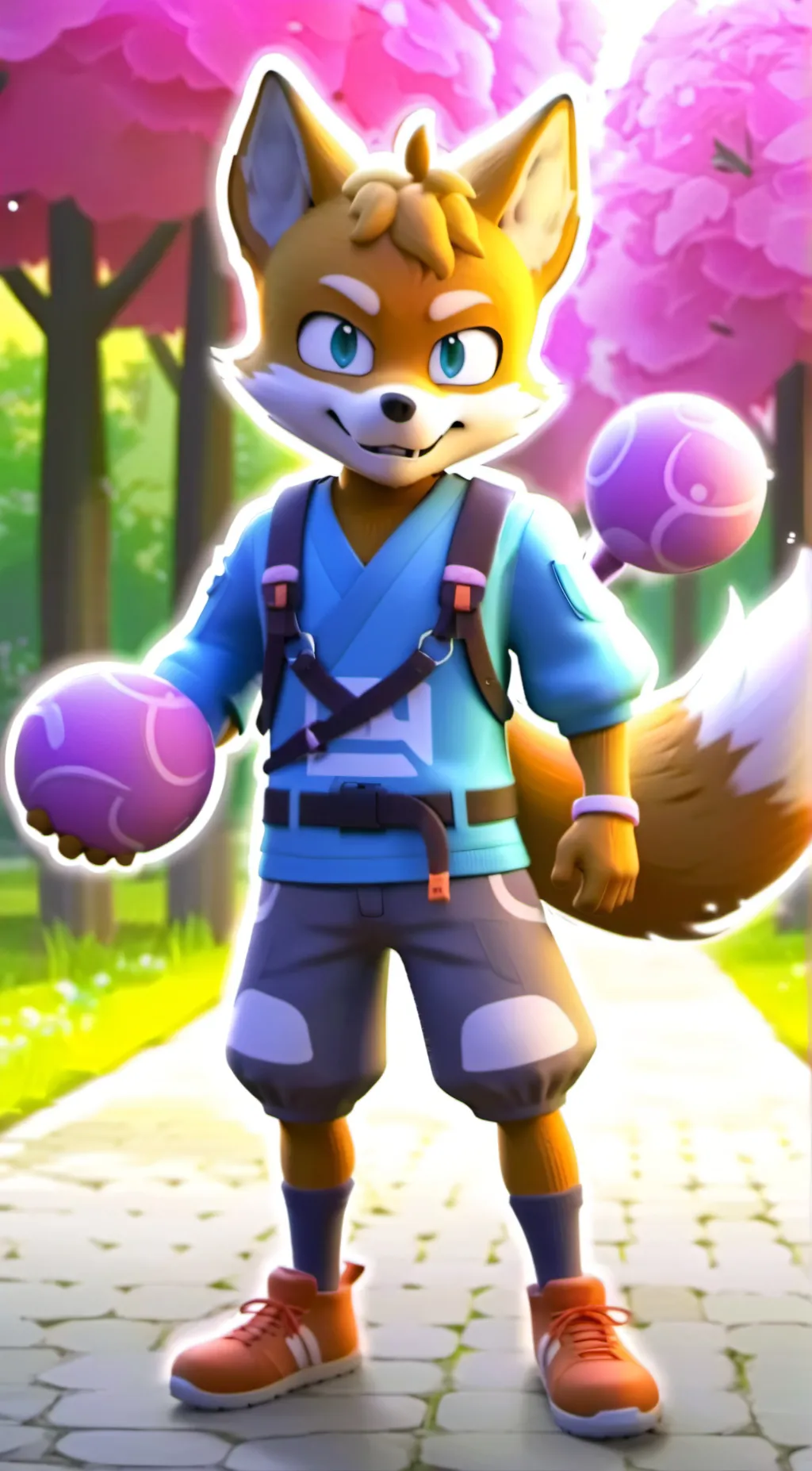 ai character: nine the fox background