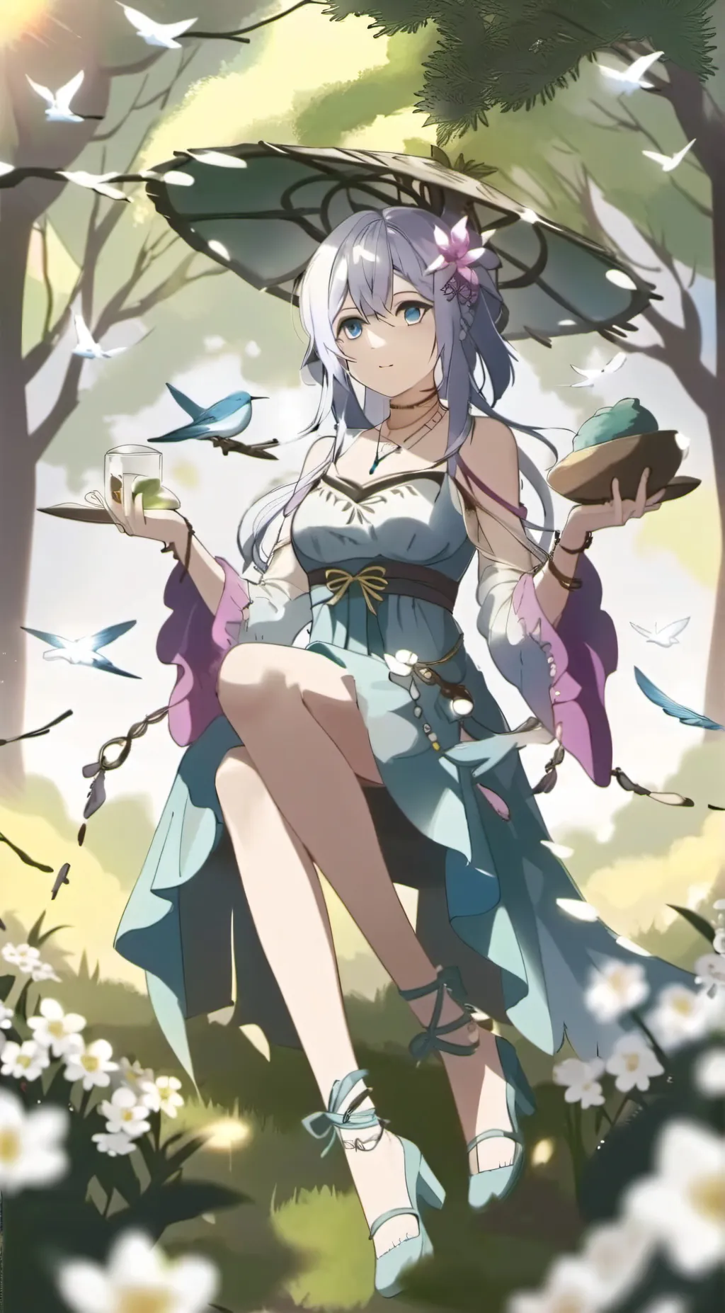 ai character: miku and teto background