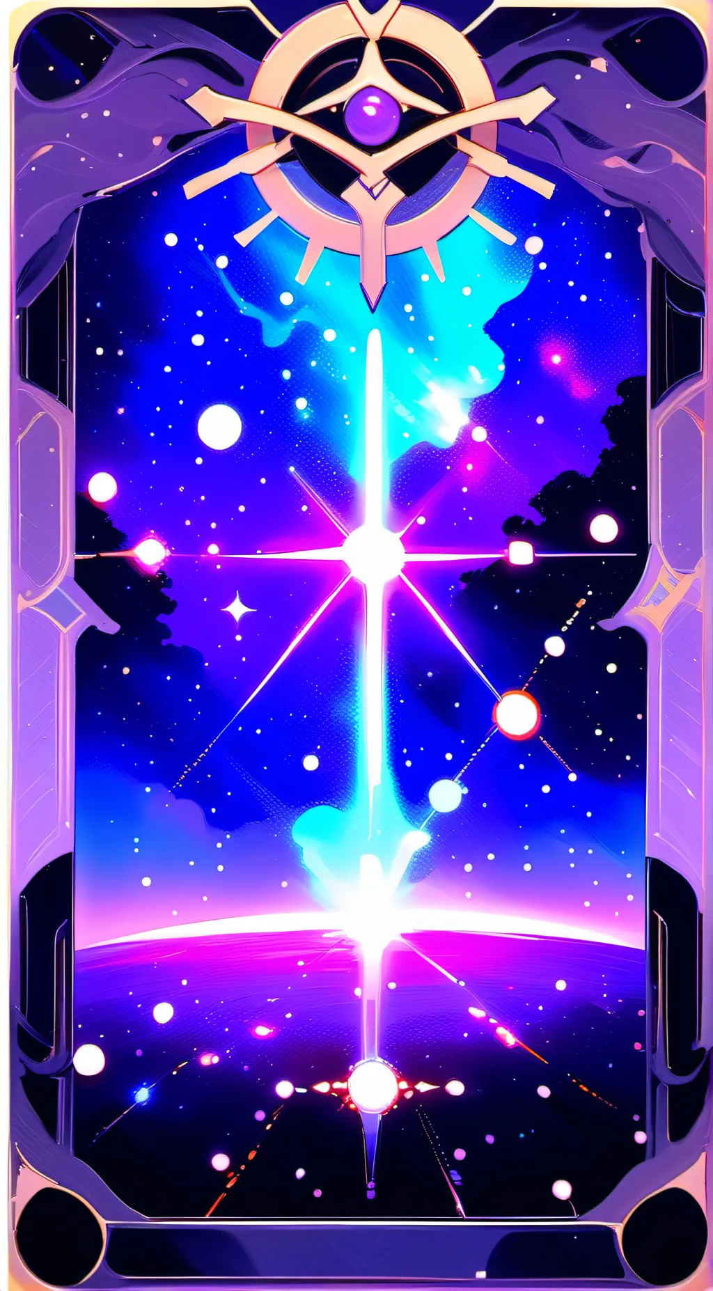 ai character: card universe  background
