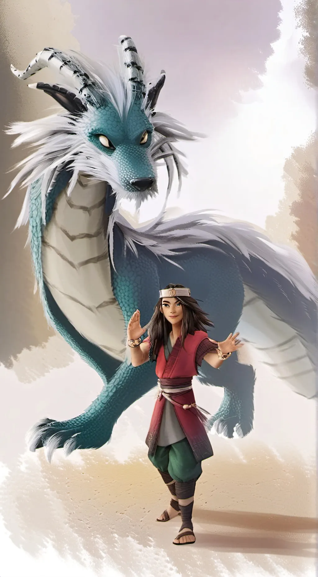 ai character: RAYA background