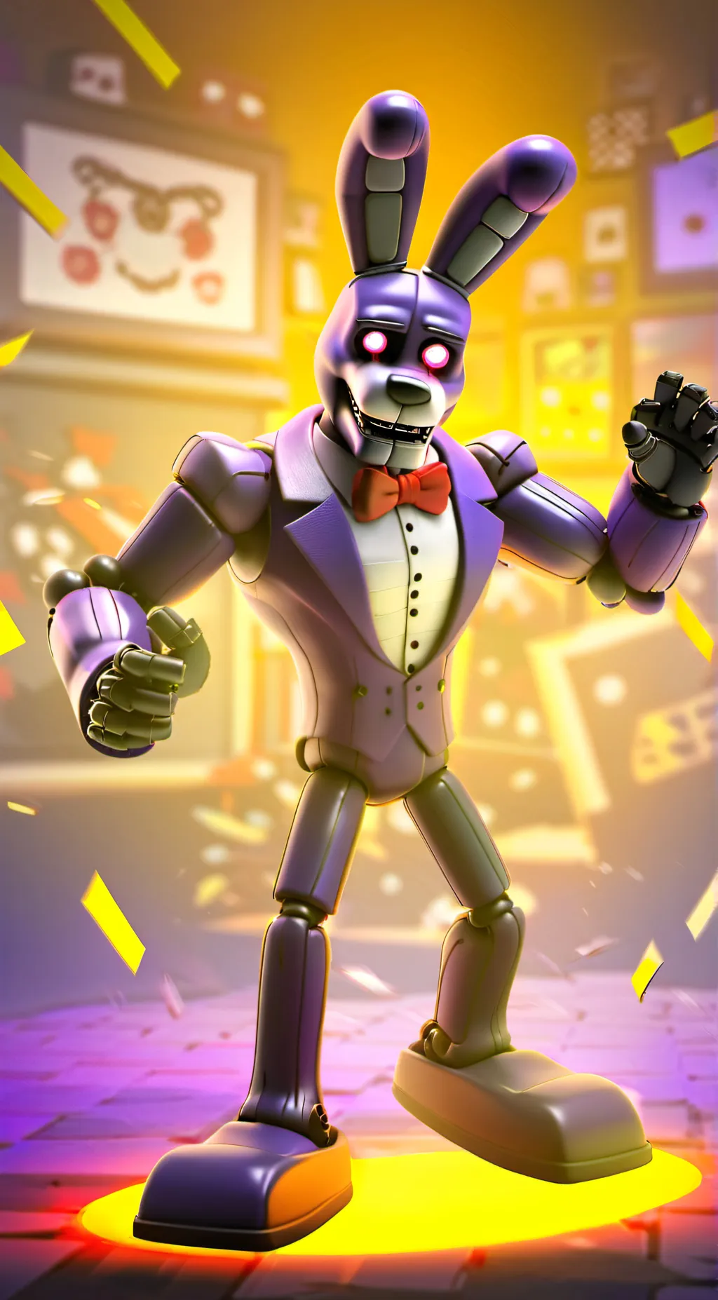 ai character: Withered Bonnie background