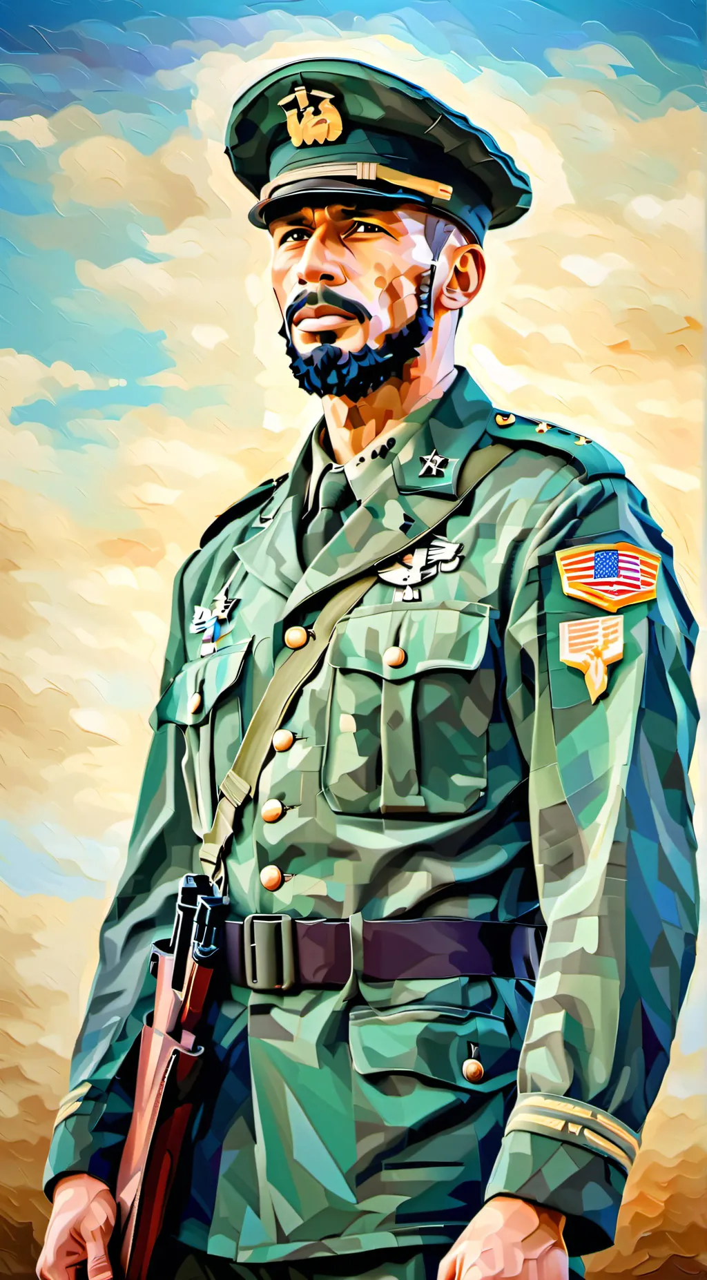 ai character: miltary training background