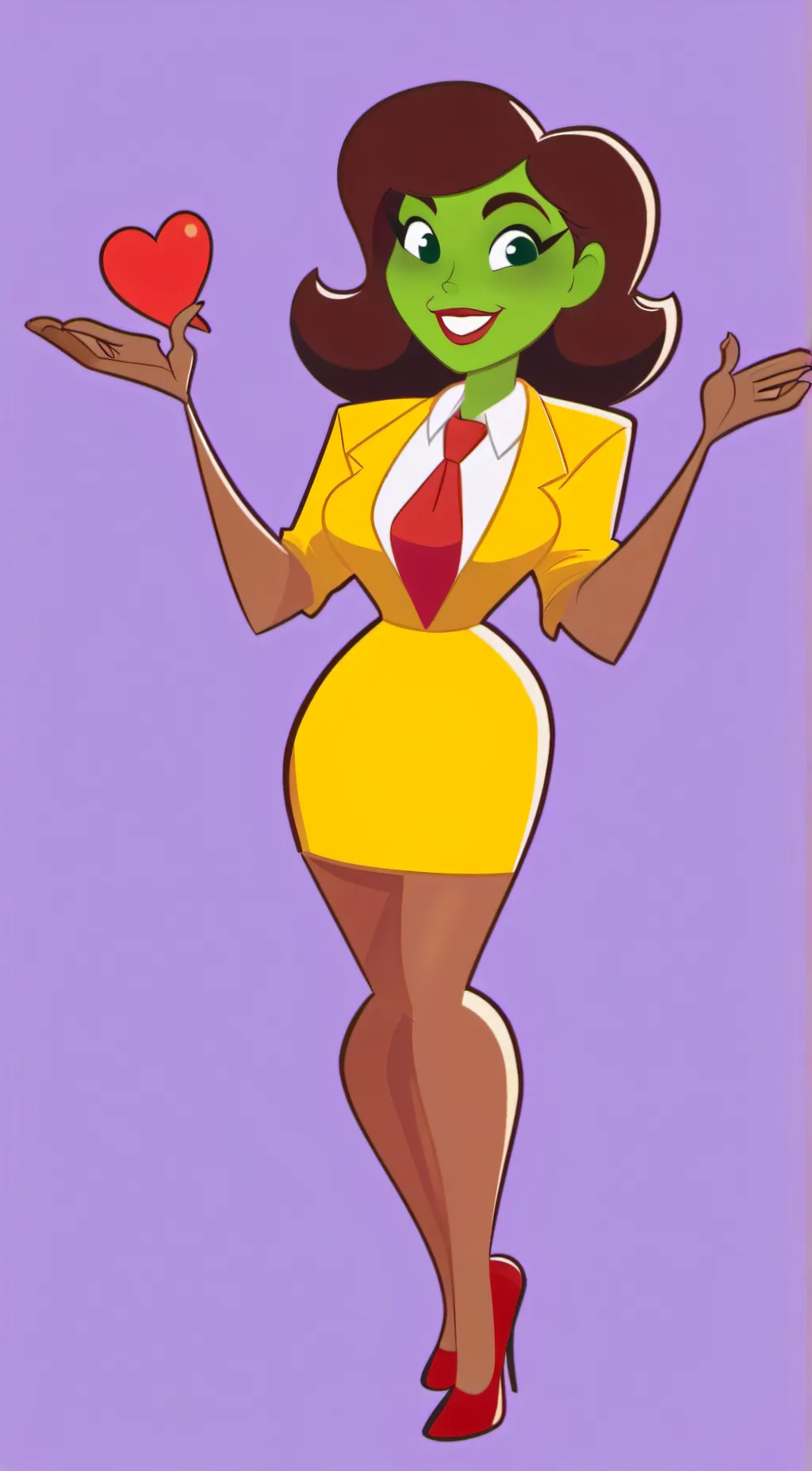ai character: she mask  background