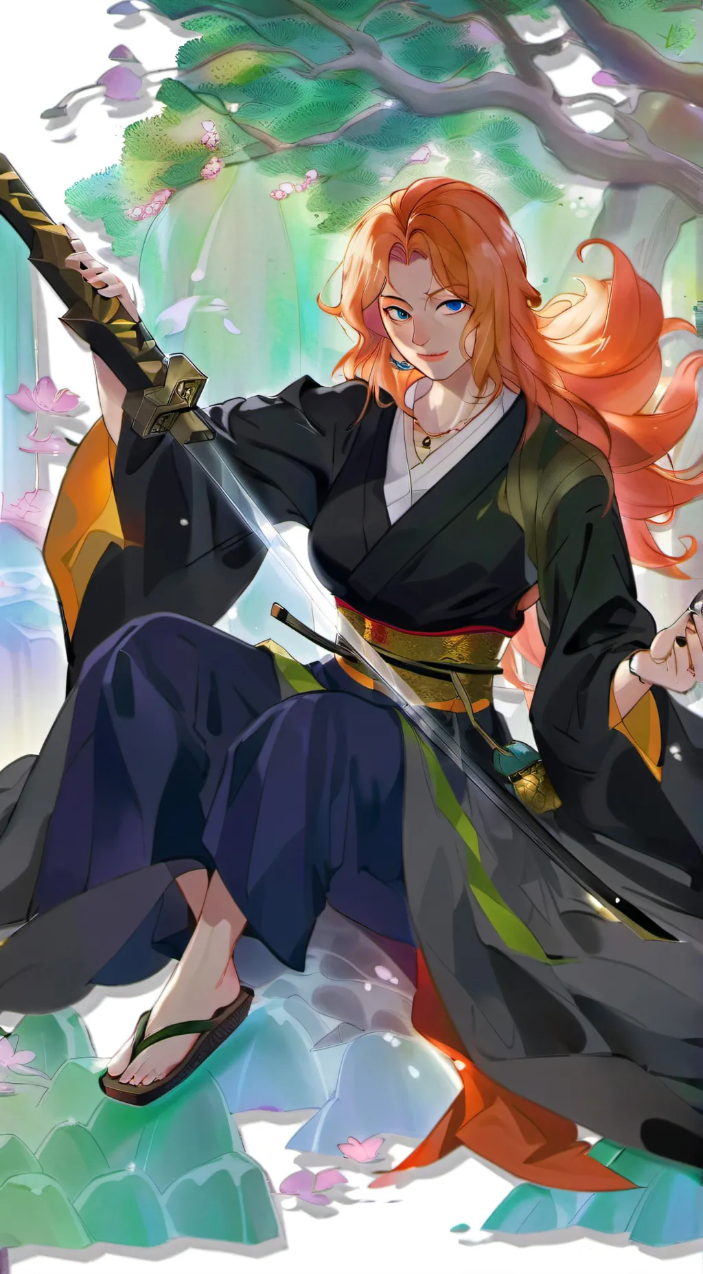 ai character: Rangiku Matsumoto  background