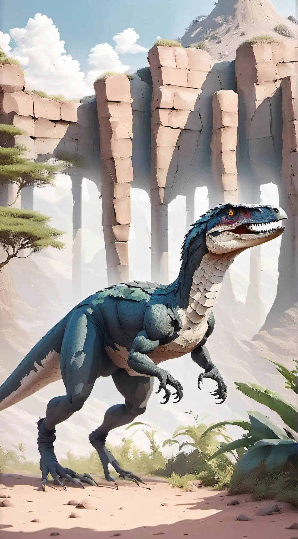 ai character: Velociraptor background