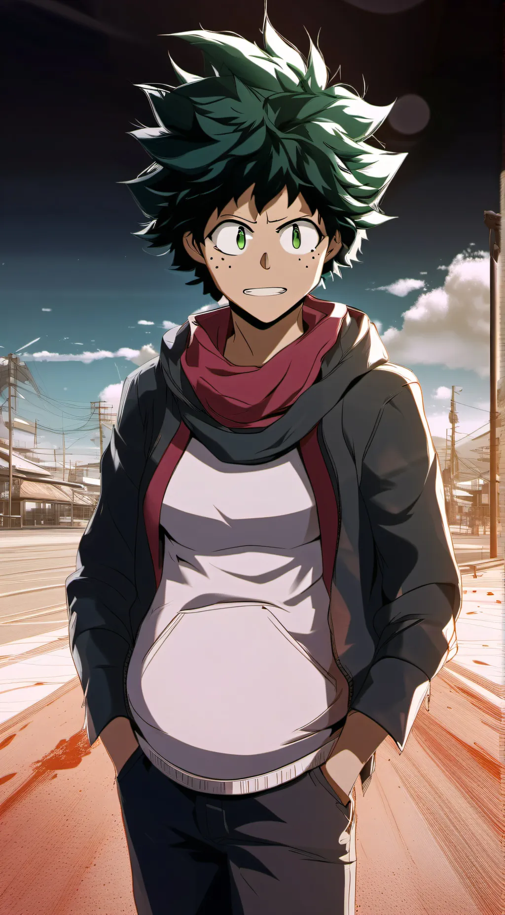 ai character: Izuku and Shoto background