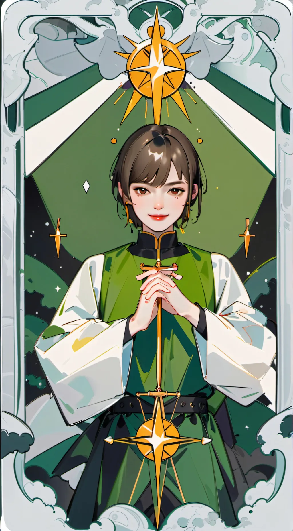 ai character: QUEEN AND LIVE U F background