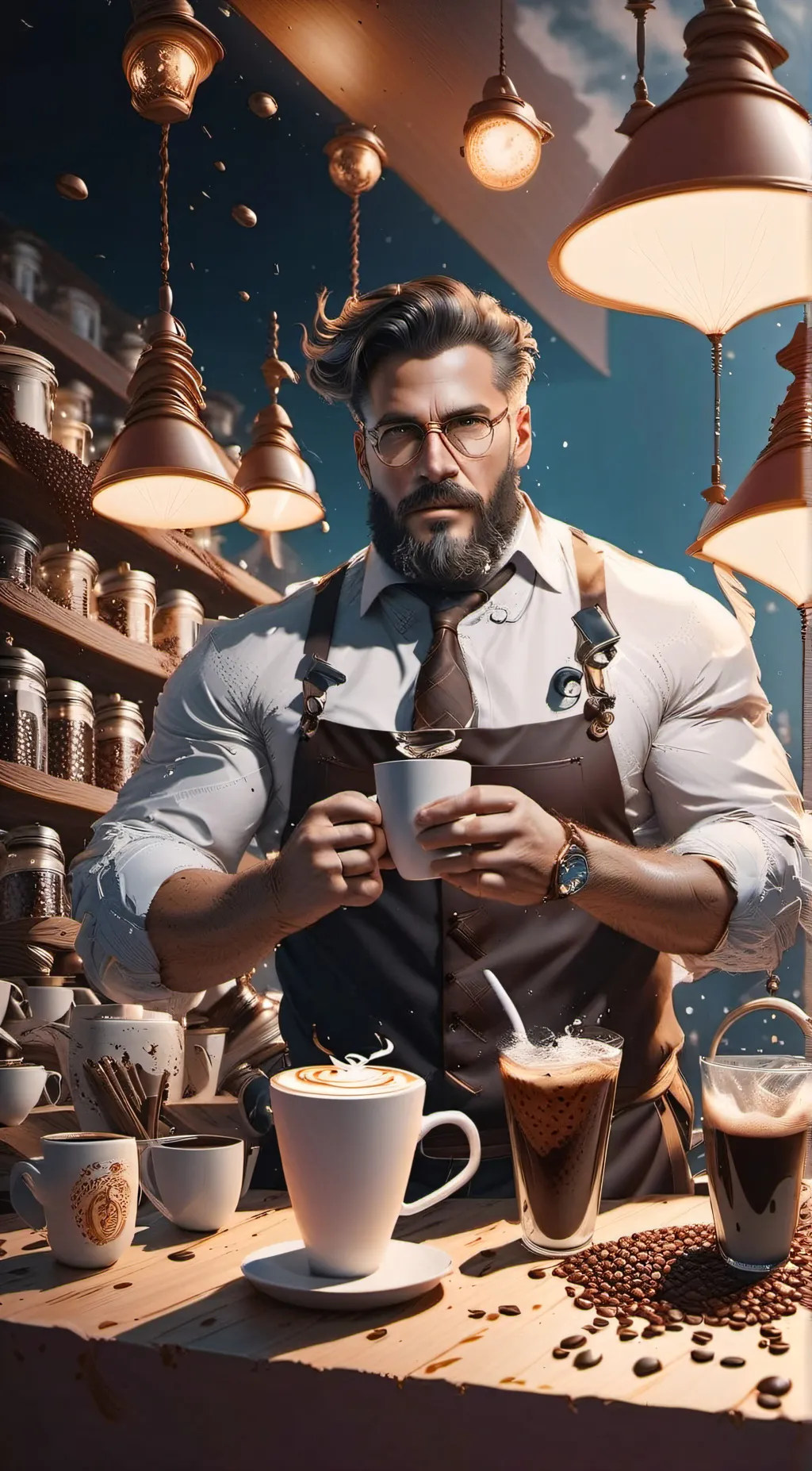 ai character: Coffeedad background