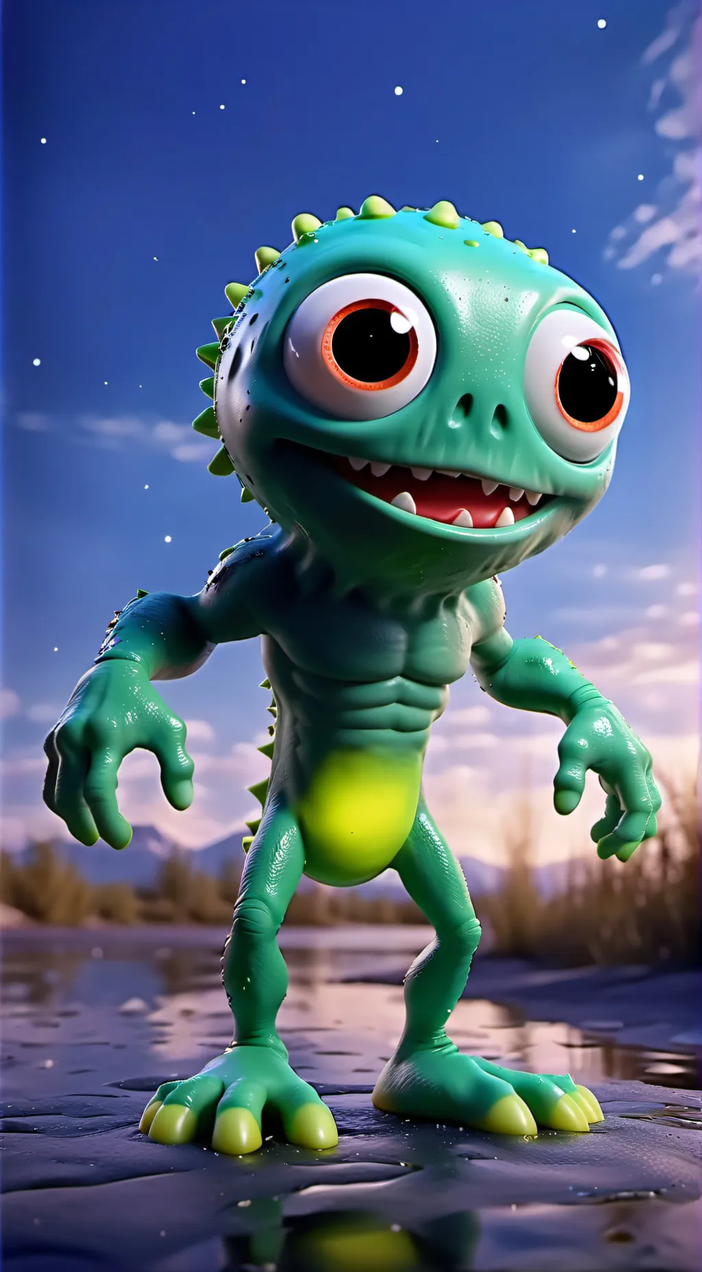 ai character: Slimy background