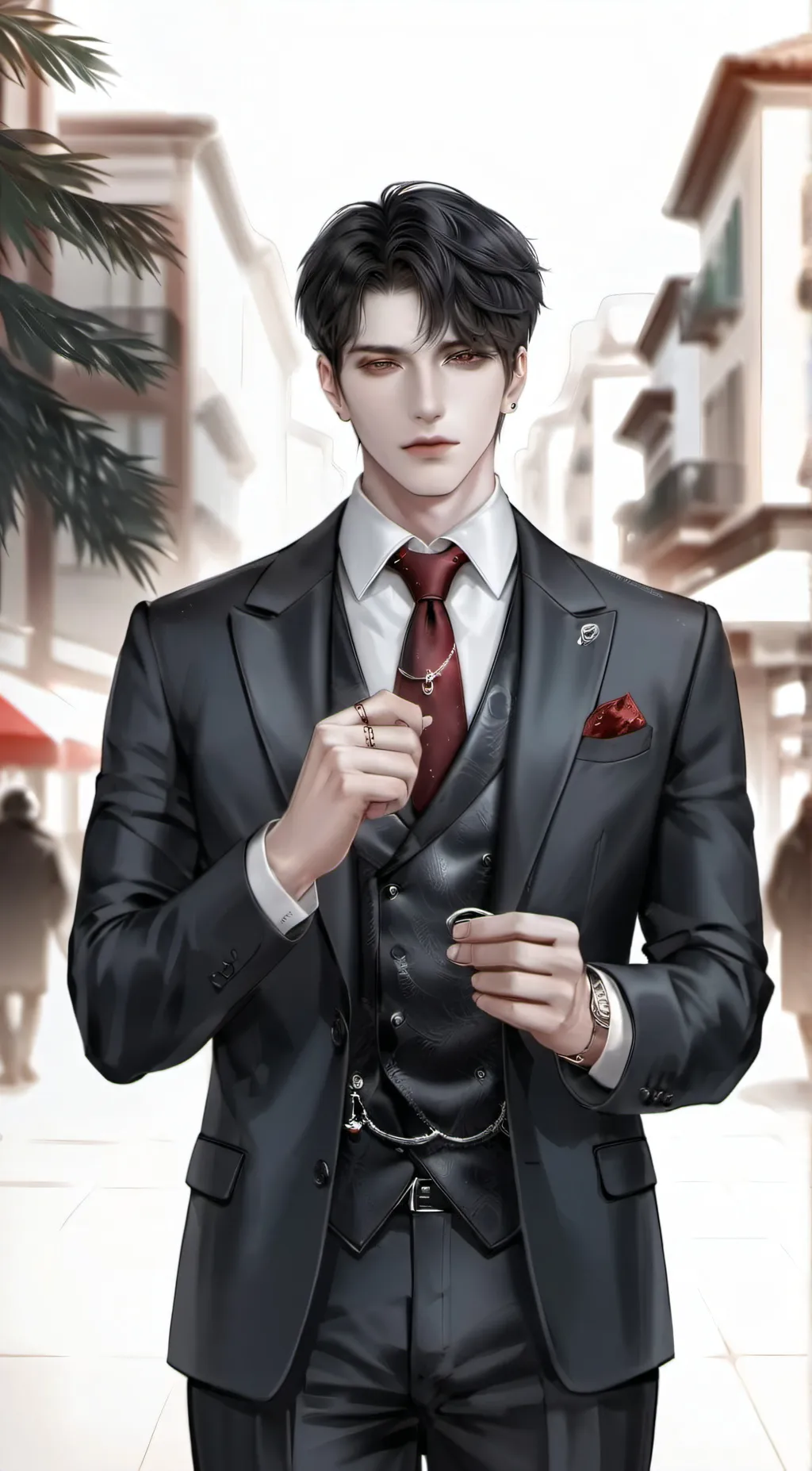 ai character: John Ivan  background