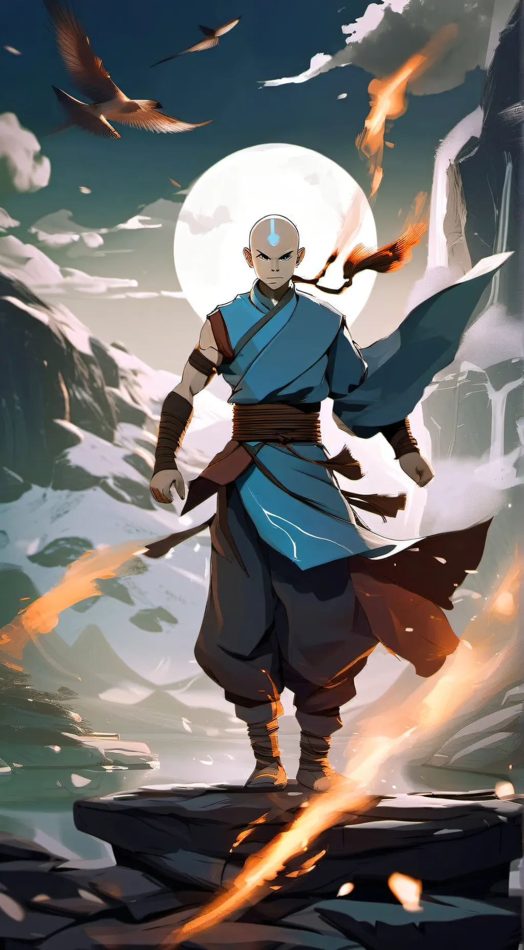 ai character: aang the avatar  background