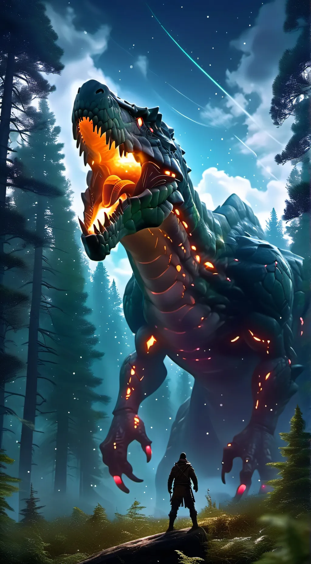 ai character: Giant Dragon Snake background