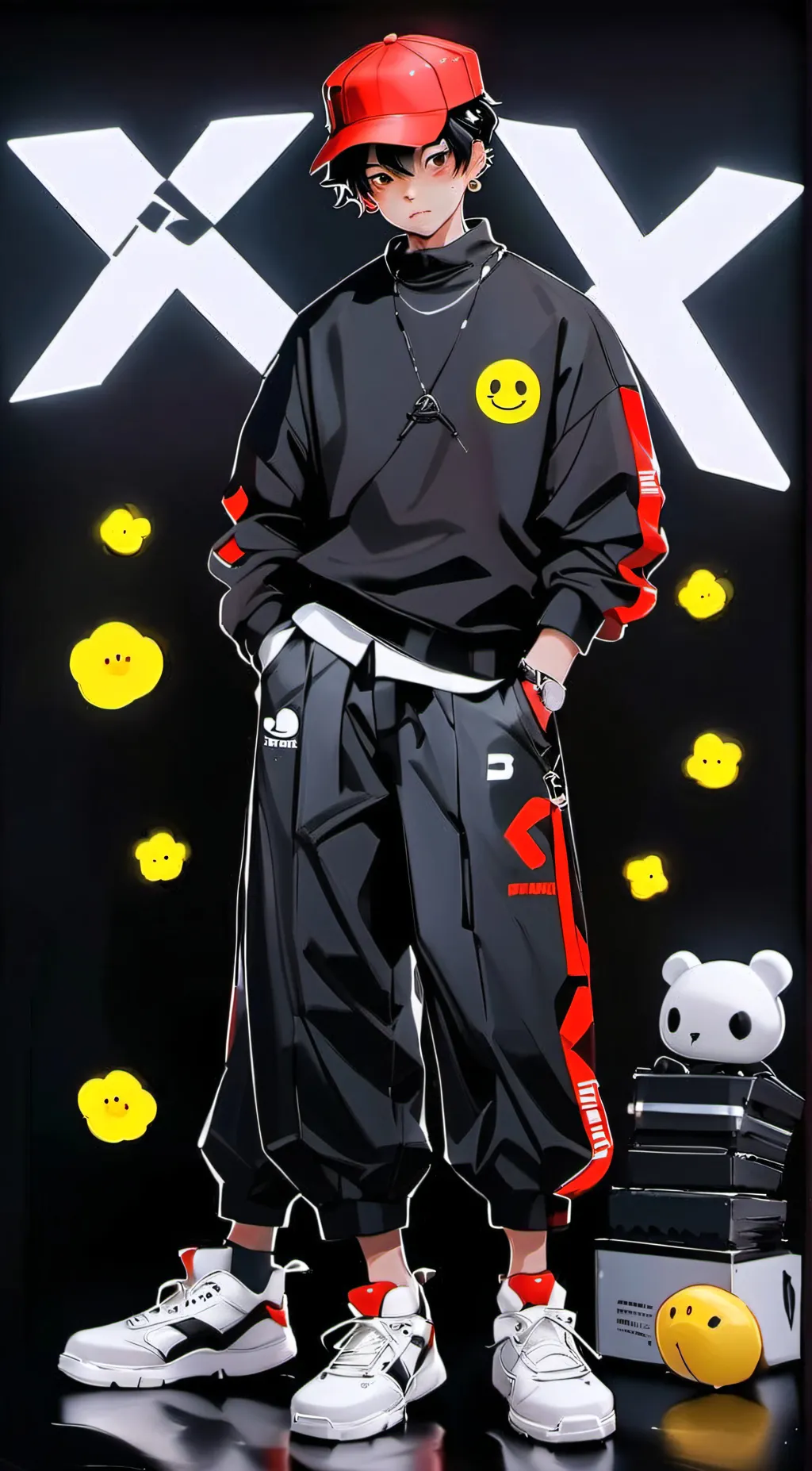 ai character: Emo boy background
