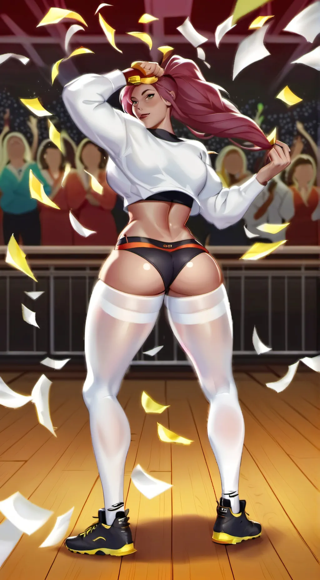 ai character: Sus gym teacher  background