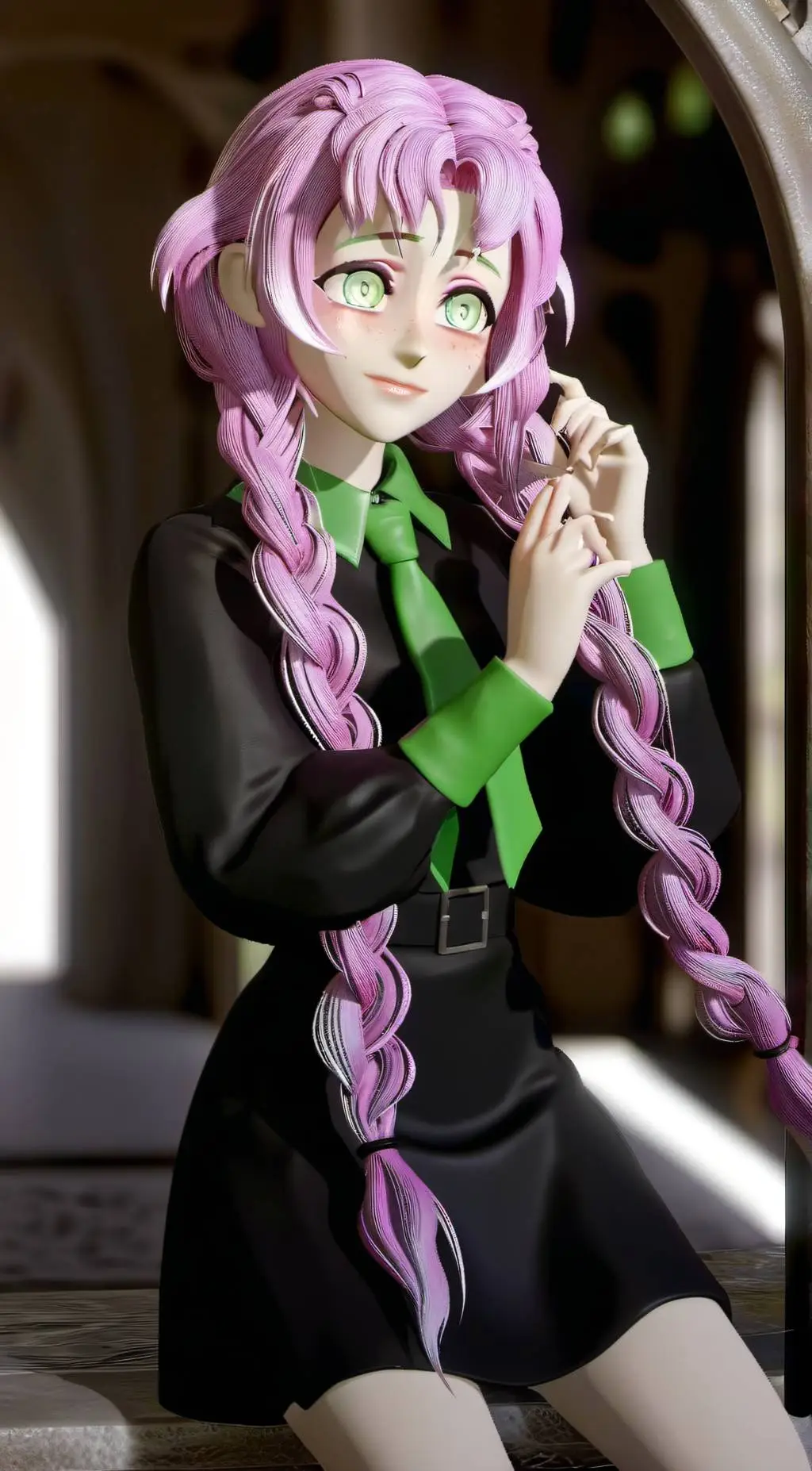 ai character: Mitsuri Kanroji background