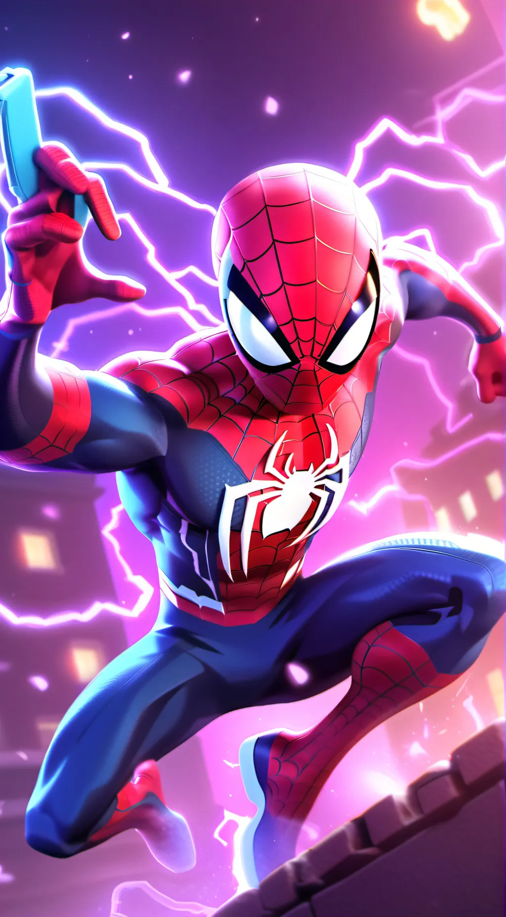 ai character: spiderman toy background