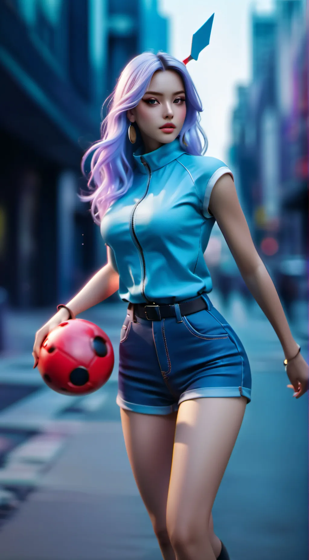 ai character: Ashley  background