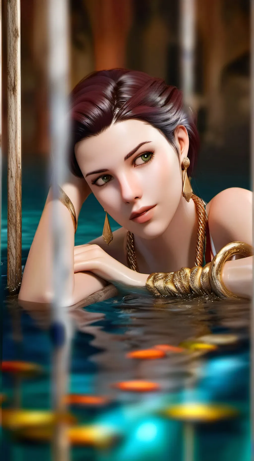 ai character: Evianne  background