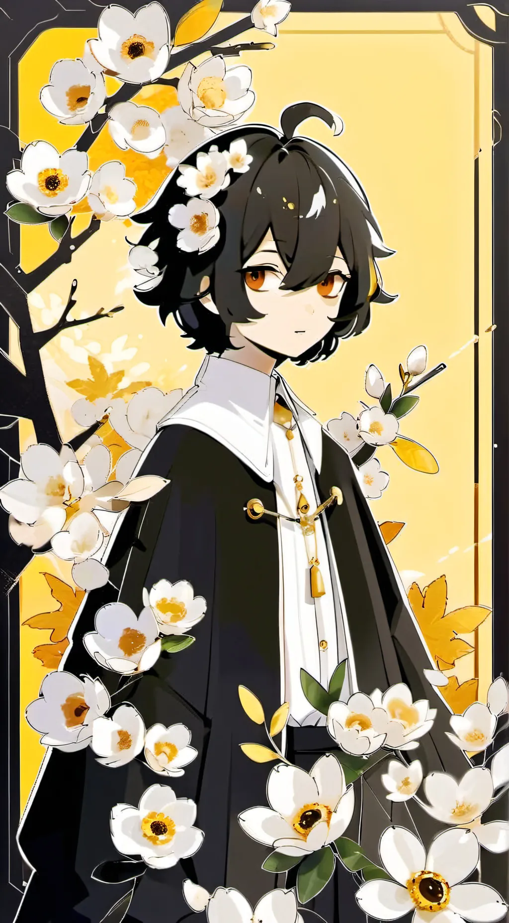 ai character: stone background