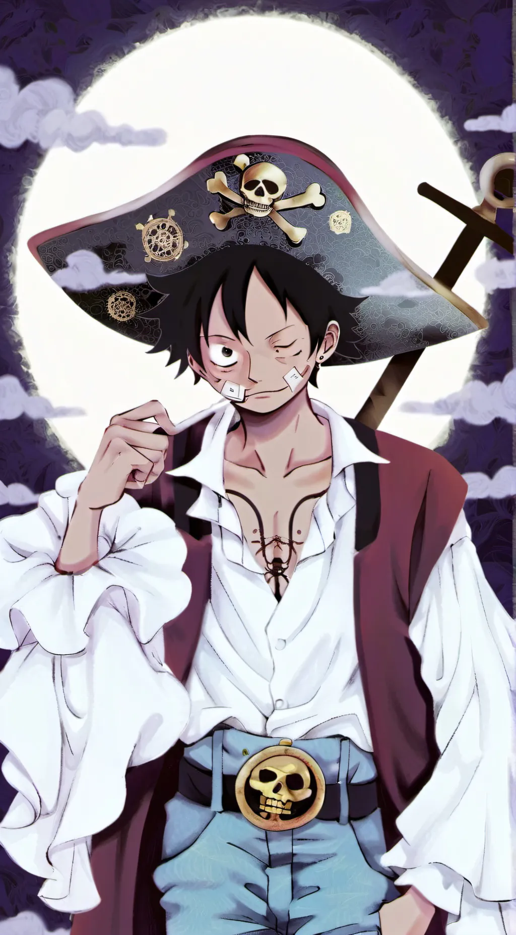 ai character: luffy background