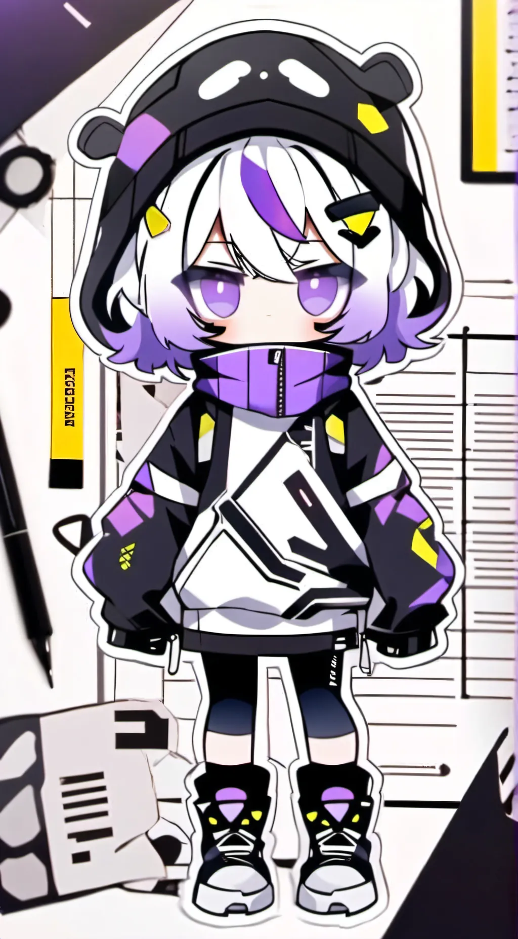 ai character: Uzi doorman background